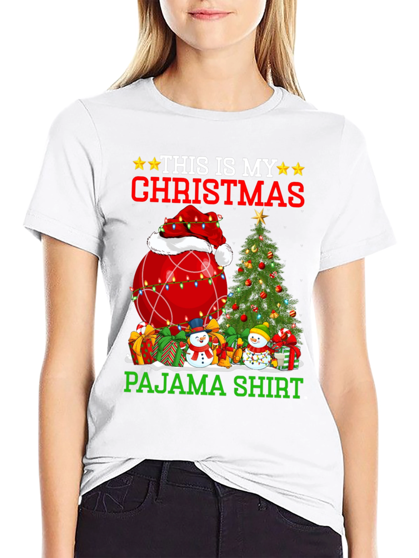Christmas Pajama Shirt Graphic Tee