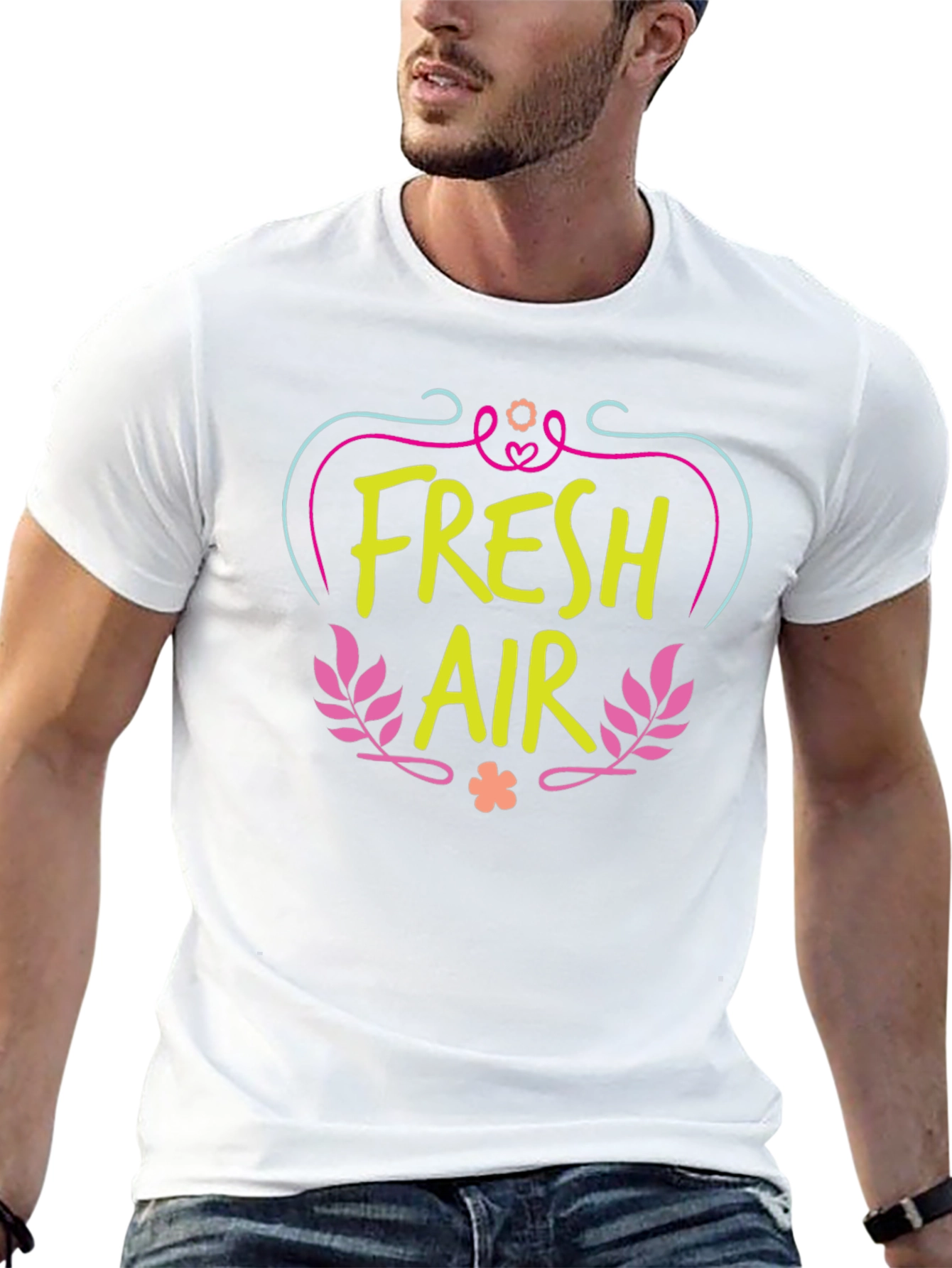 Fresh Air Graphic Print T-Shirt Casual Tee