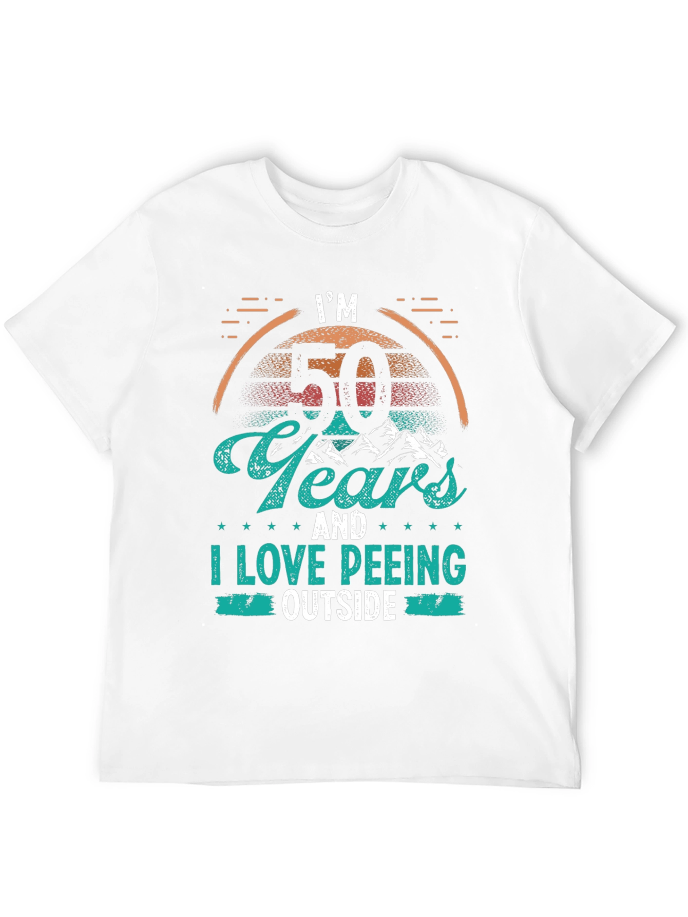 Funny 50th Birthday Peeling Outdoors T-Shirt