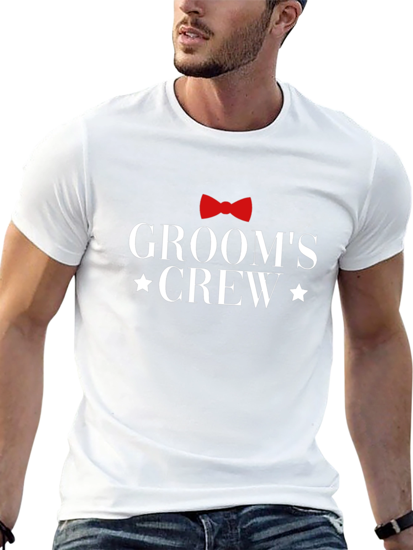 Grooms Crew Black T-Shirt