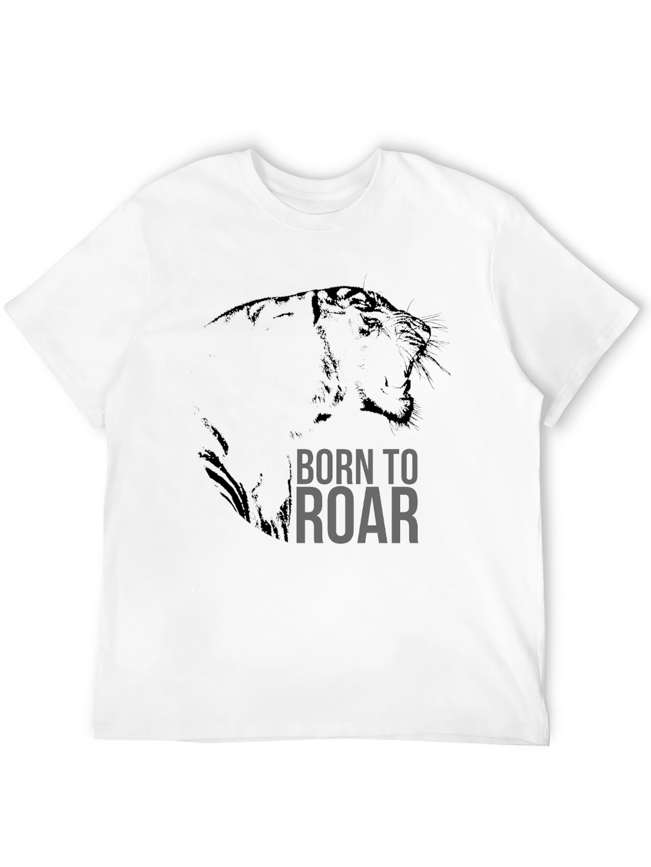 Born to Roar Black Graphic T-Shirt