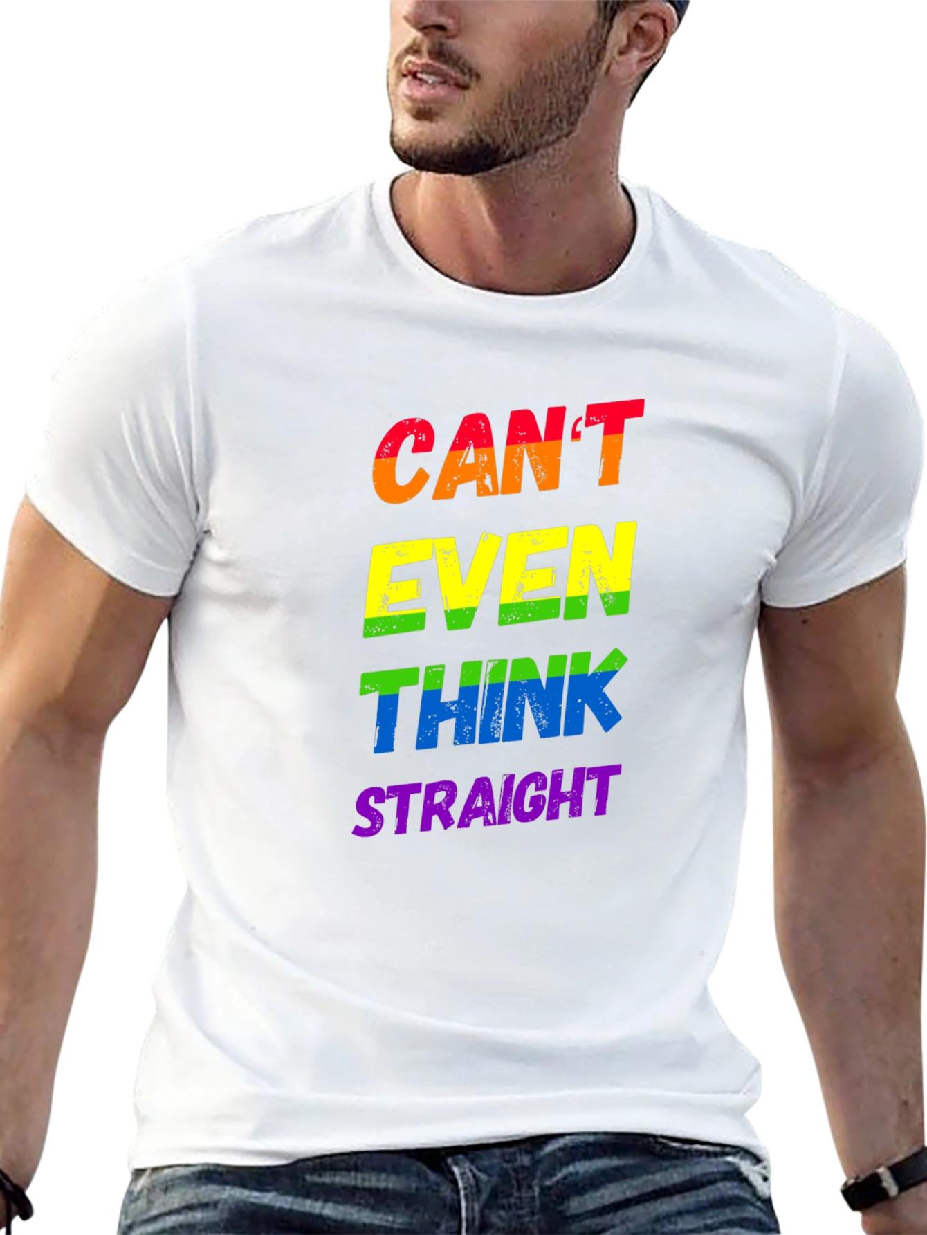 LGBTQ+ Pride T-Shirt - Cant Even Think Straight