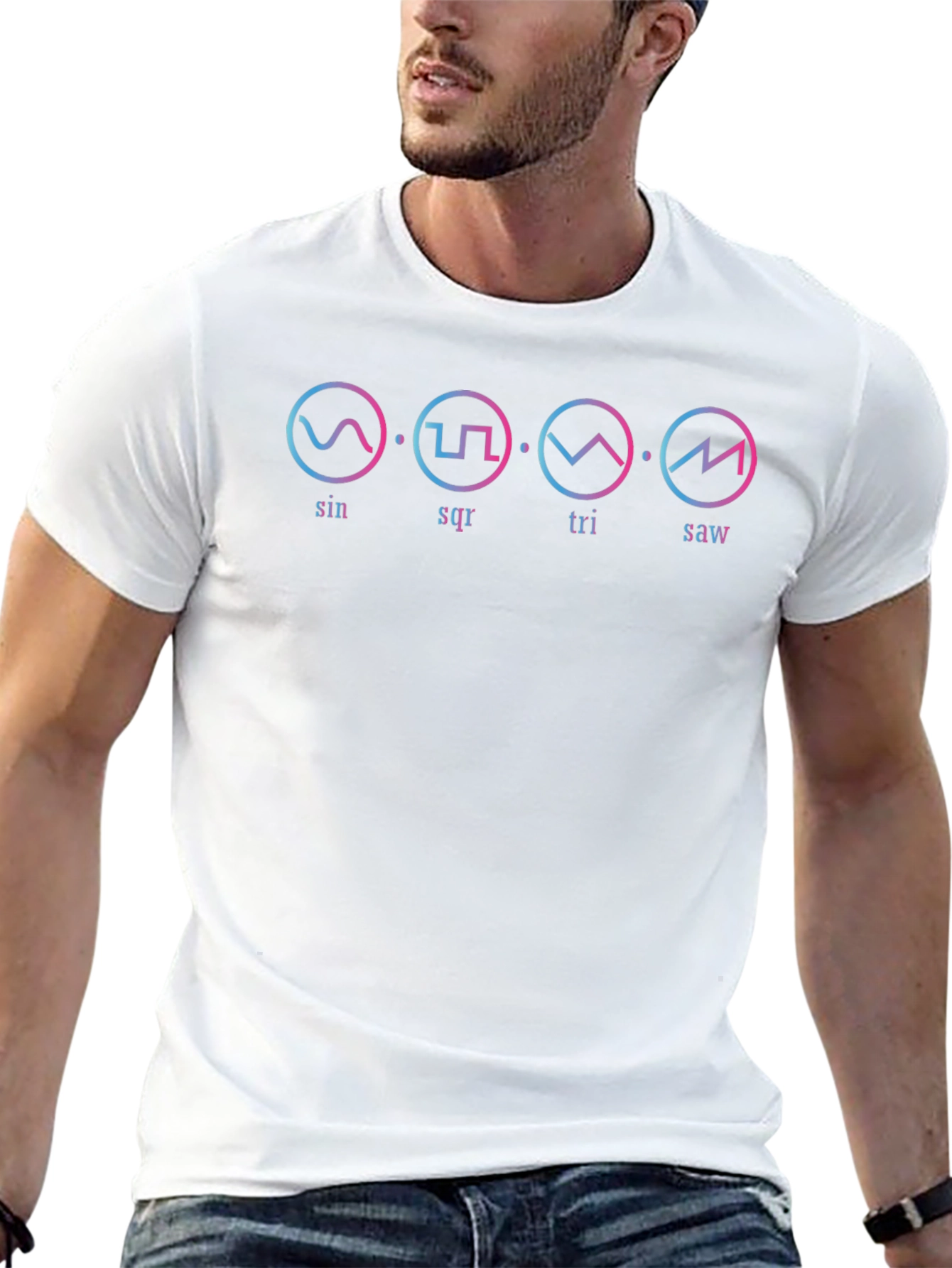 Synth Waveform T-Shirt - Sin Square Triangle Saw
