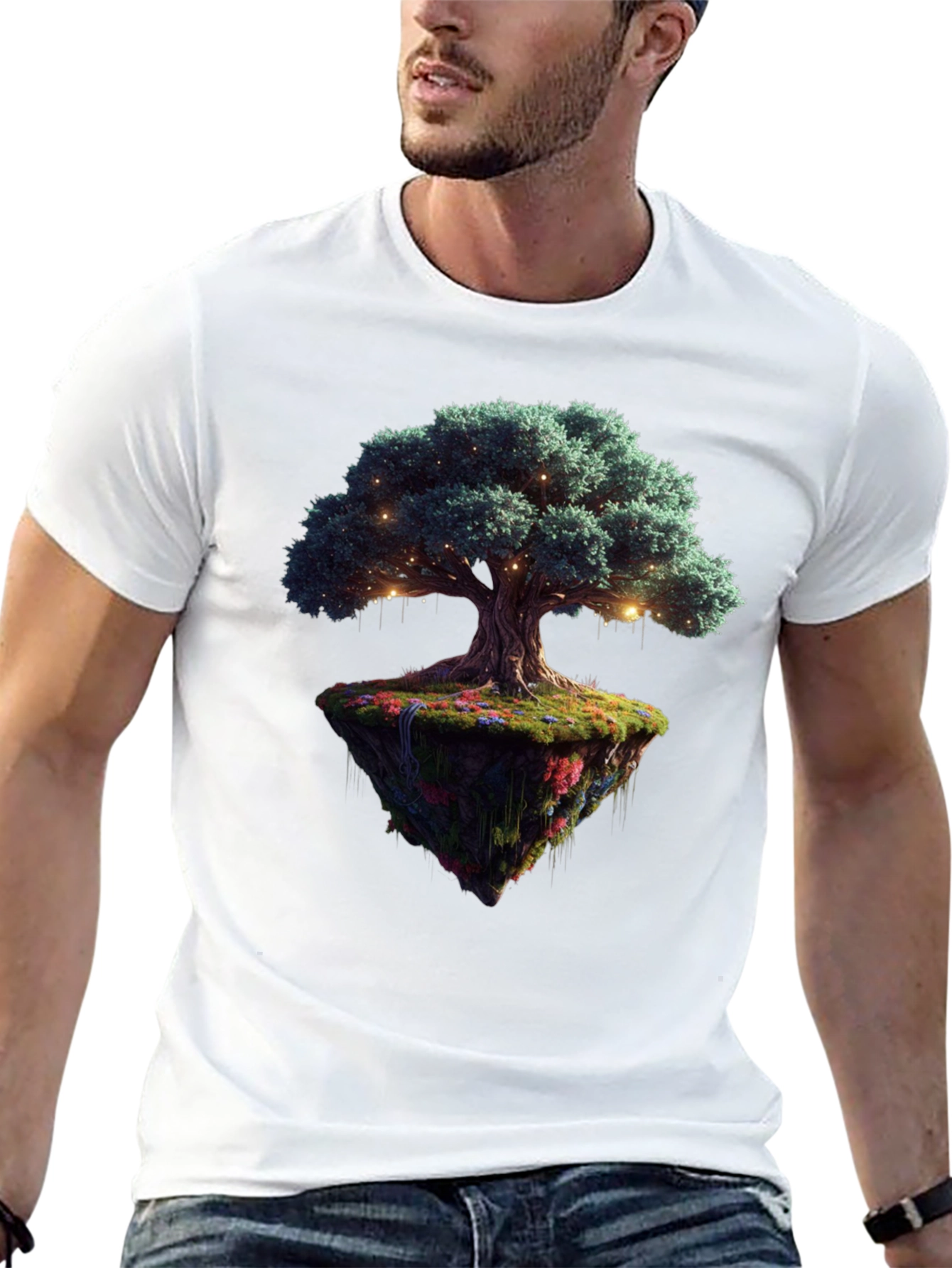 Magical Floating Island Tree Graphic Tee