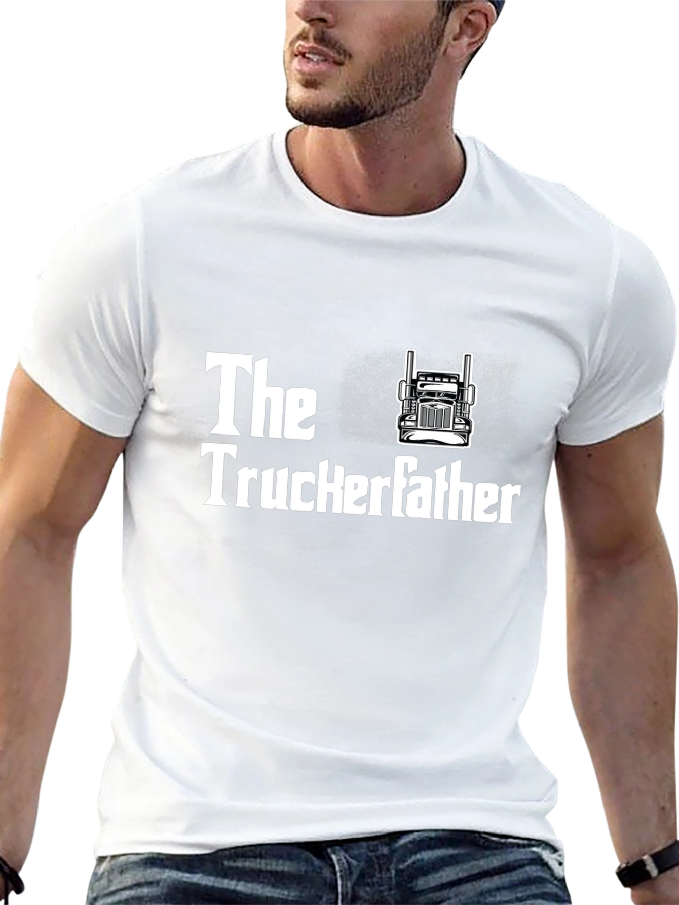 The Truckerfather T-Shirt - Black Cotton Tee