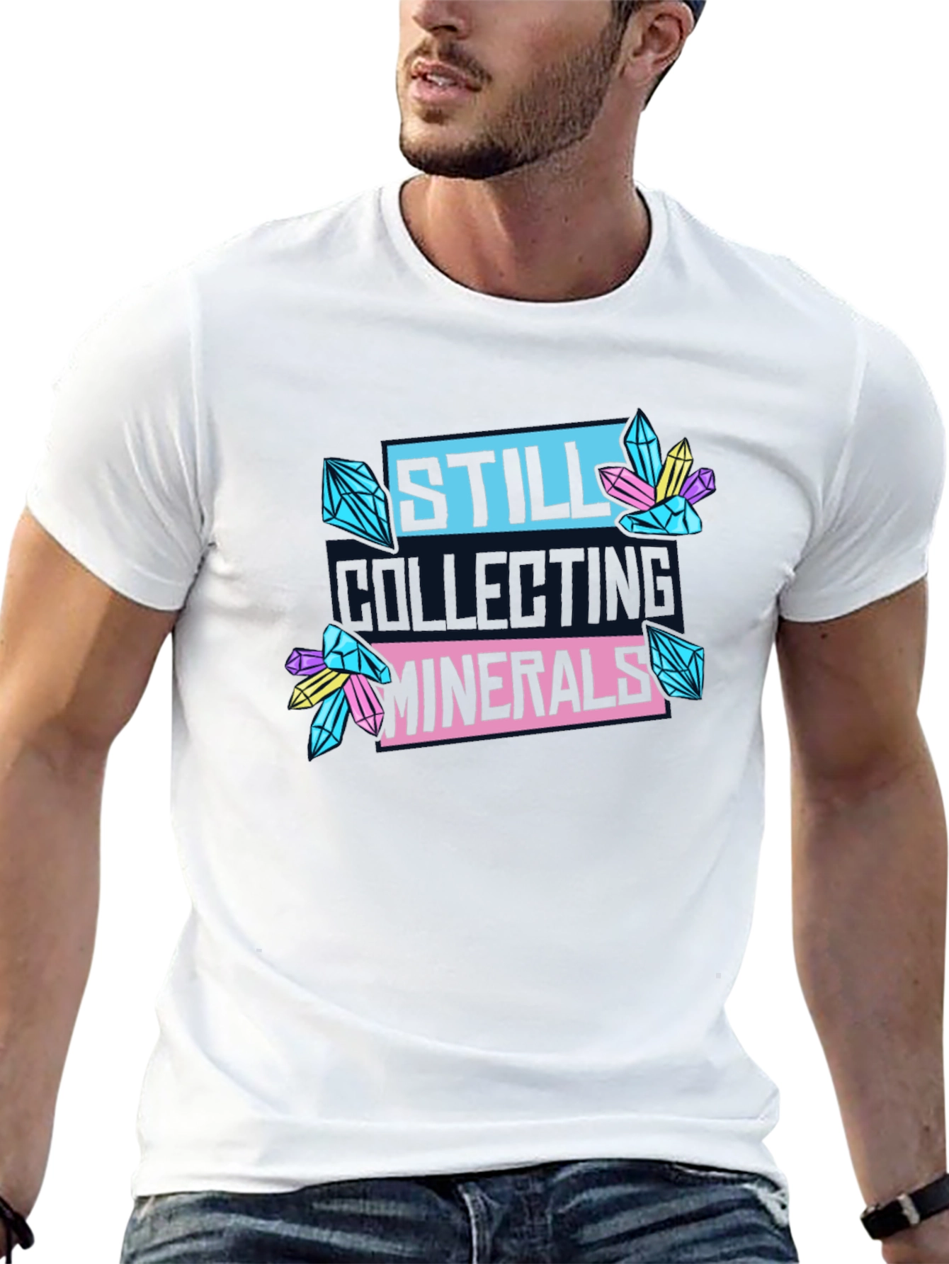 Still Collecting Minerals Black T-Shirt