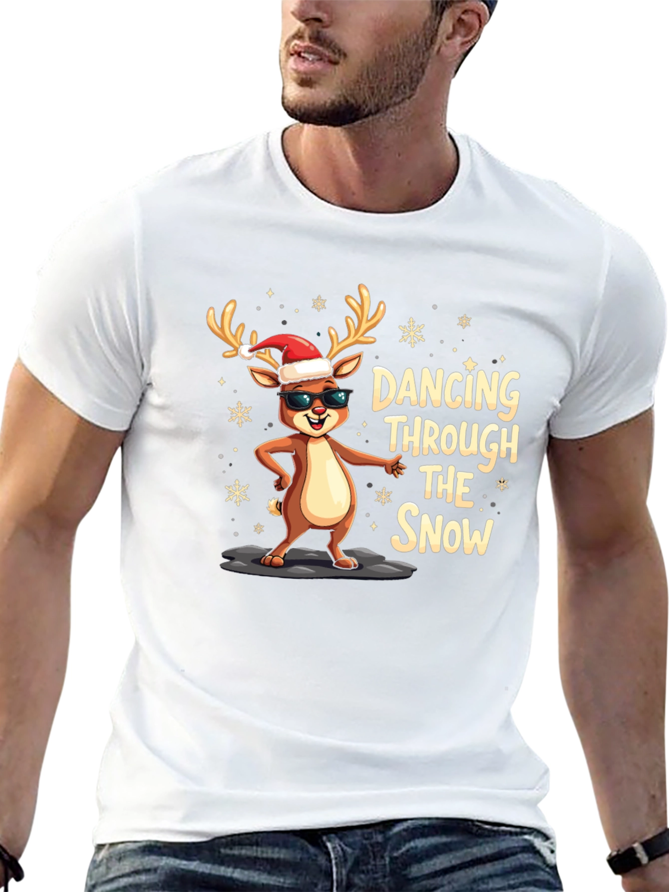 Dancing Reindeer Christmas T-Shirt