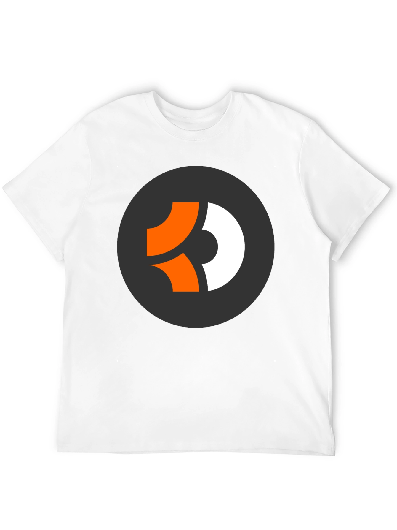 Modern Graphic Tee - Black with Abstract Circle Logo