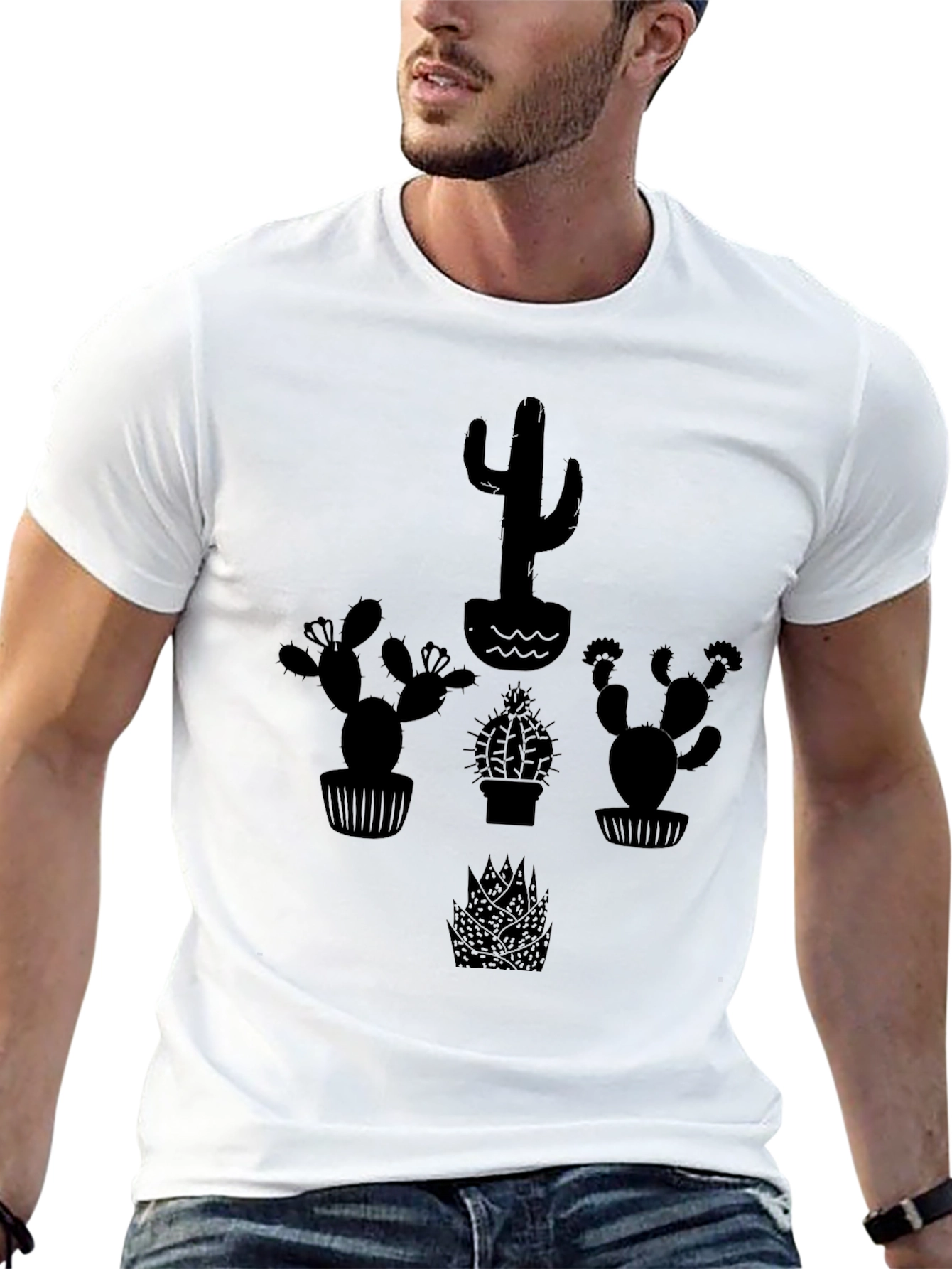 Cactus Graphic Black T-Shirt