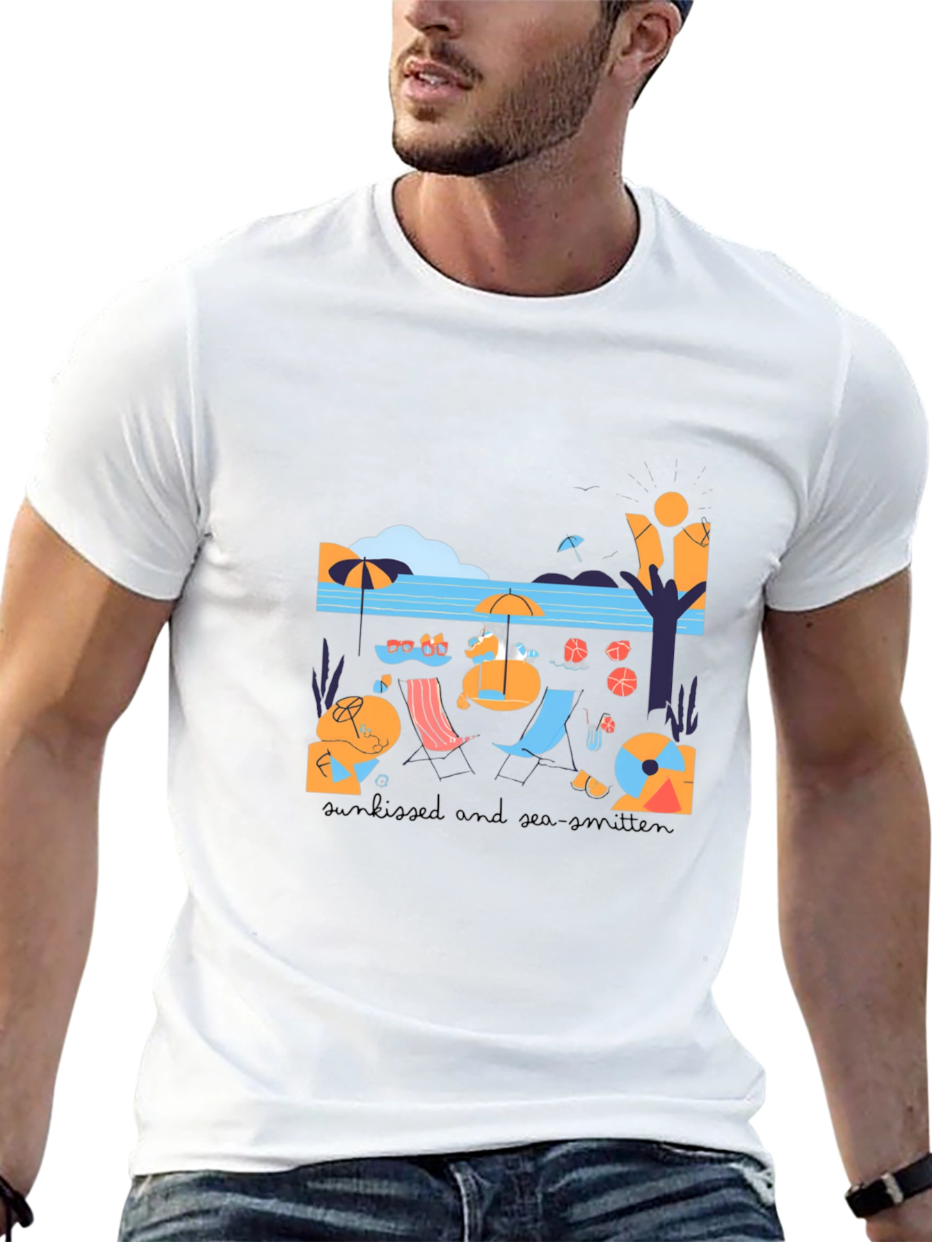Sun-Kissed Sea Graphic Tee - Soft Cotton Blend