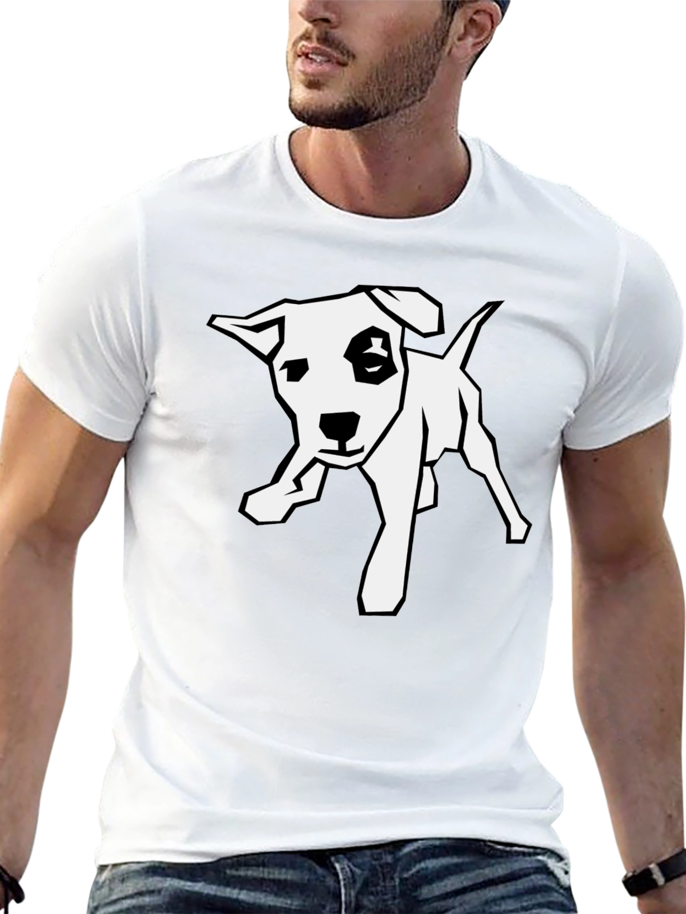 Dog Graphic Black Tee