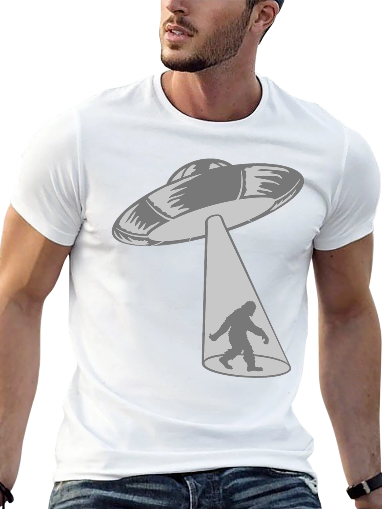 UFO Abduction Bigfoot T-Shirt