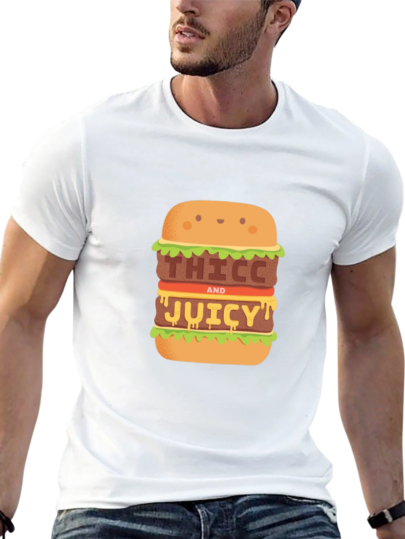 Thiccc and Juicy Burger Graphic Tee