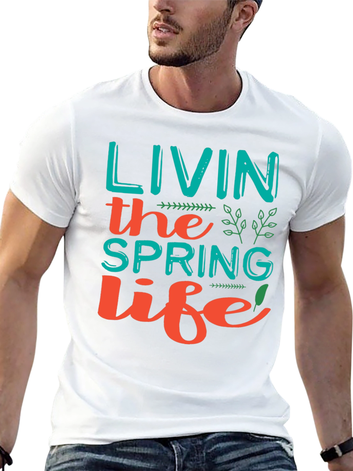 Spring Life Graphic Tee - Trendy Casual Shirt
