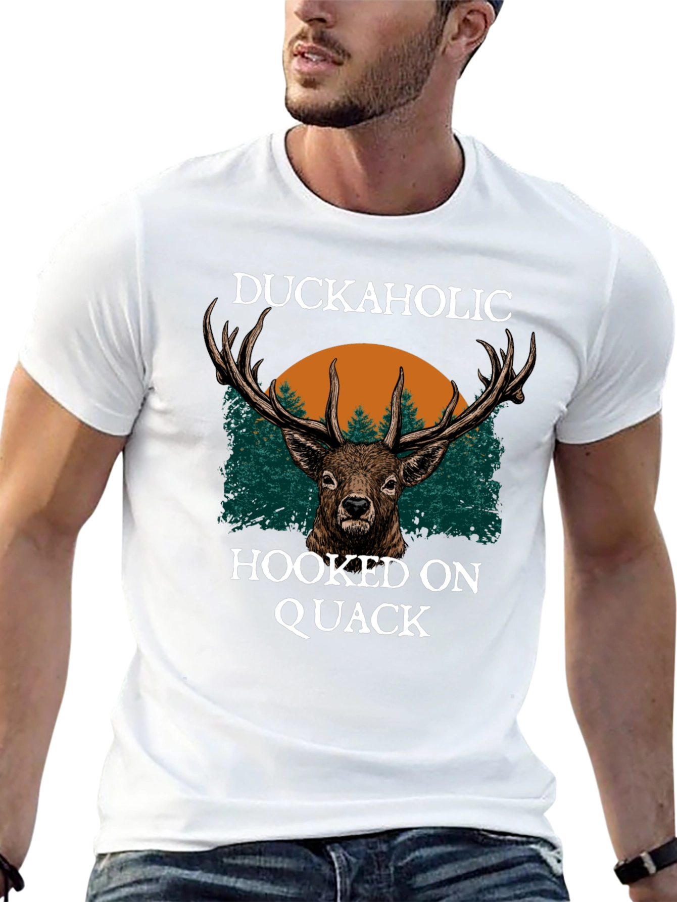 Duckaholic Deer Graphic Tee