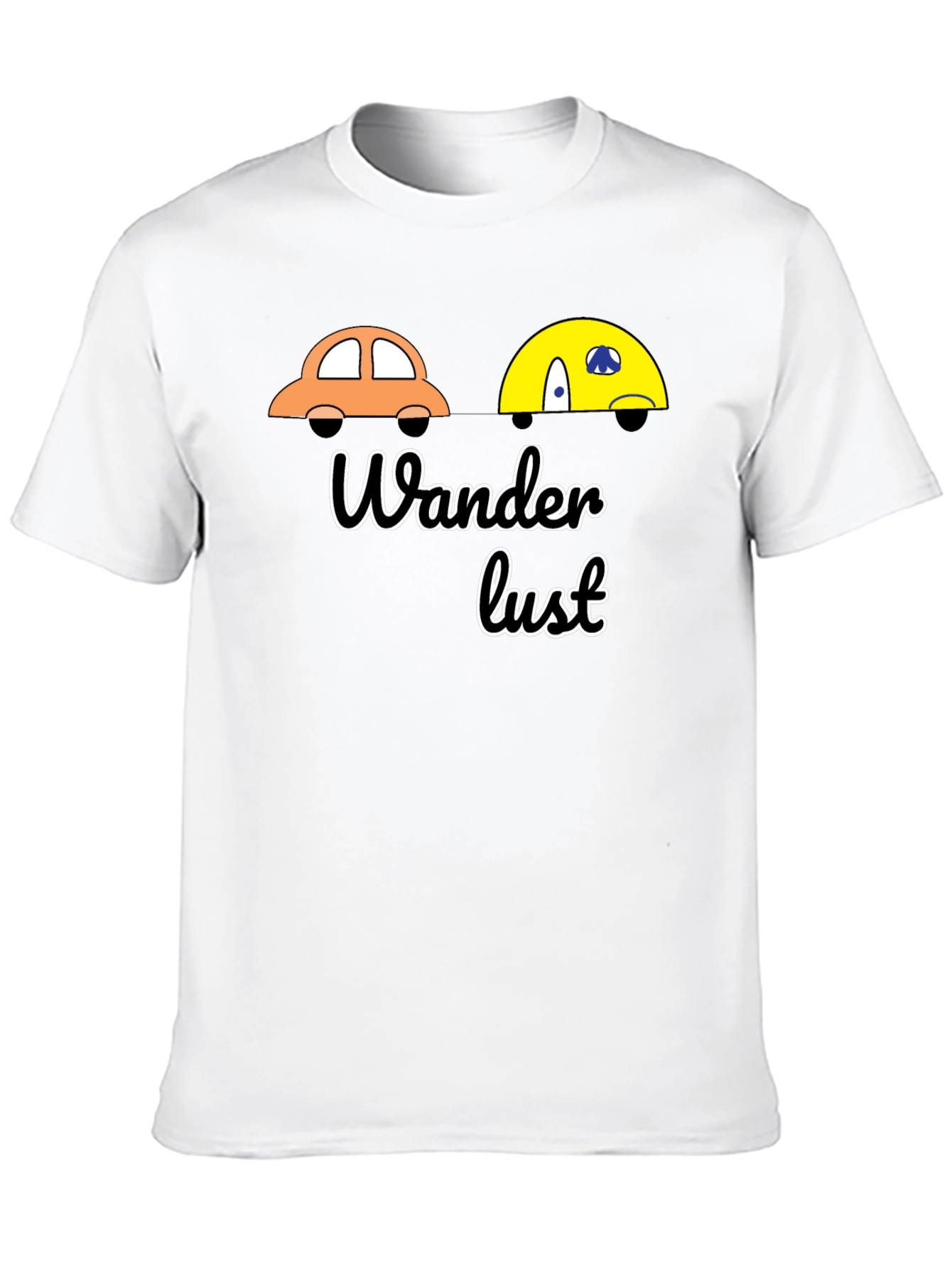 Wanderlust Car Graphic Black T-Shirt
