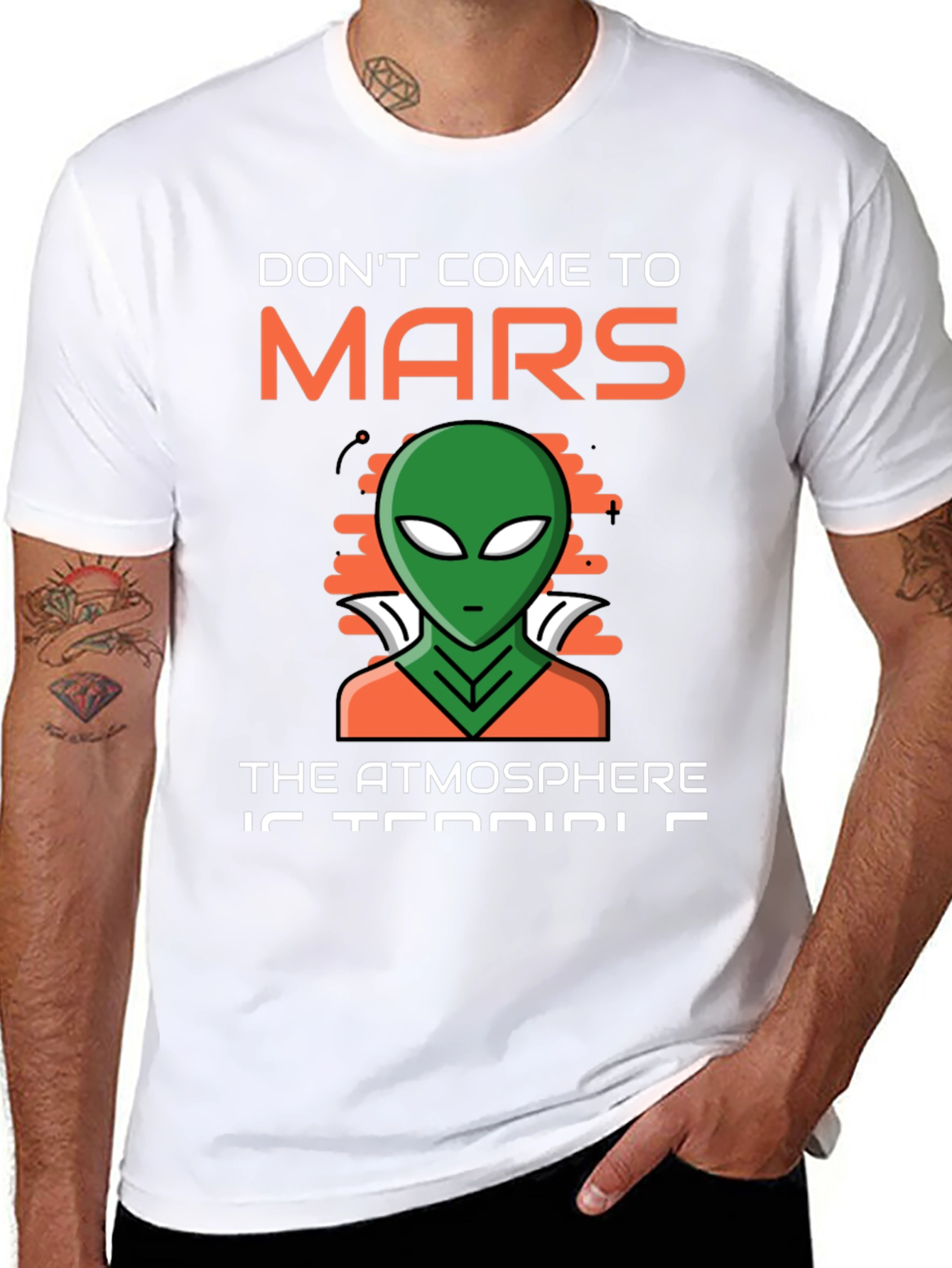 Dont Come to Mars T-Shirt Alien Design