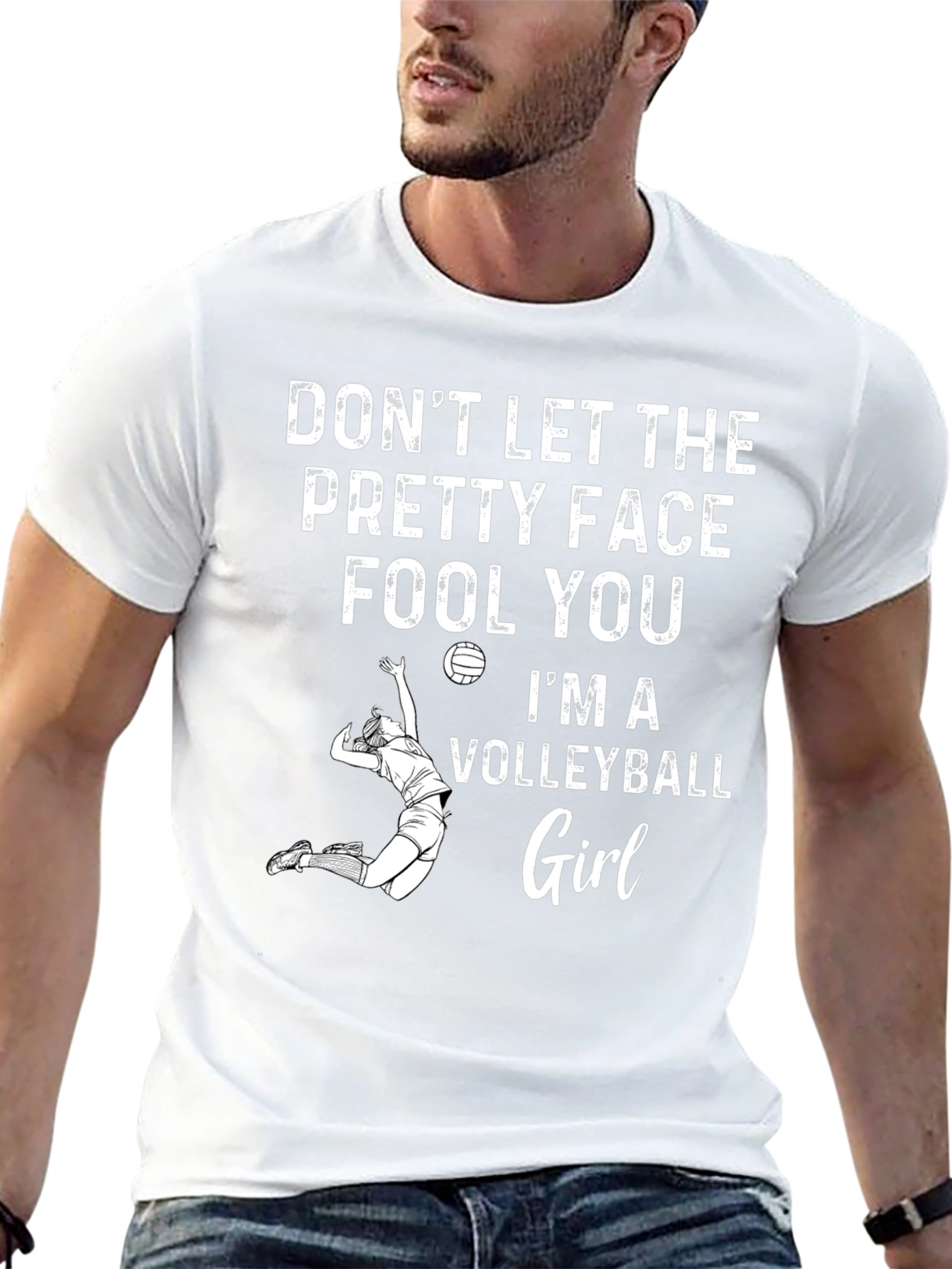 Volleyball Girl Graphic T-Shirt - Sporty & Stylish