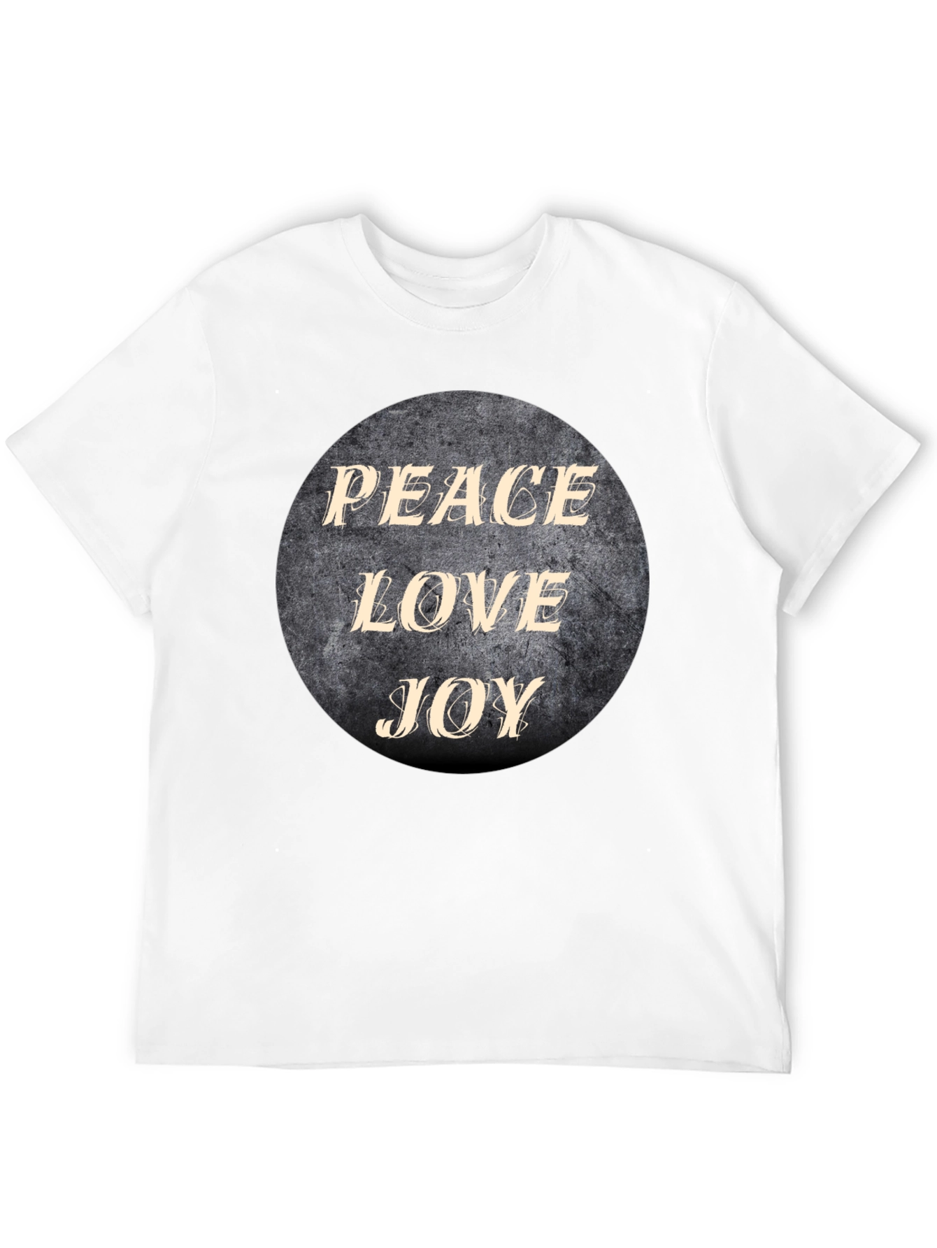 Peace Love Joy Graphic Black T-Shirt
