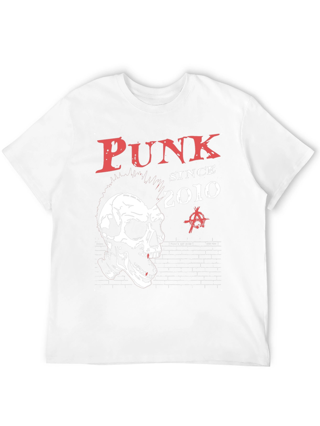 Punk Since 2010 Graphic Tee - Skull Design