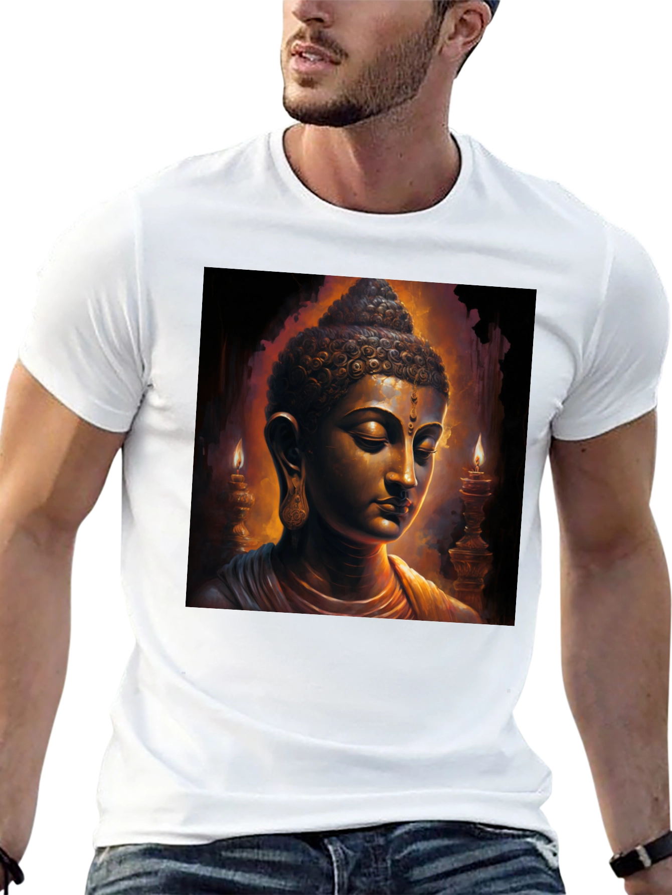 Buddha Graphic Black Tee