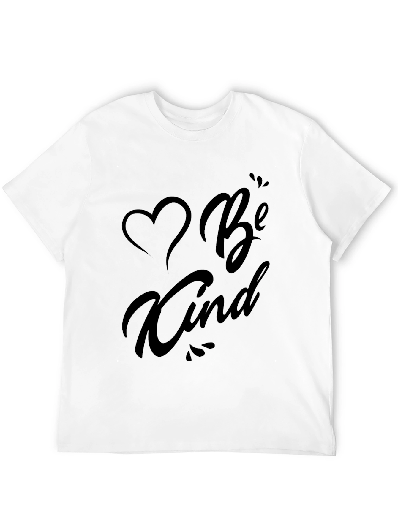 Be Kind Heart Graphic Tee - Black