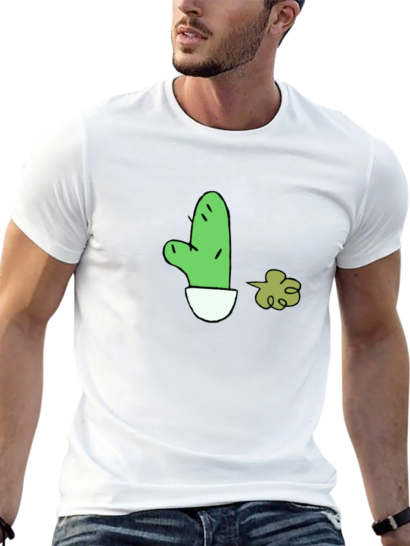 Cactus Fart Black T-Shirt - Funny Graphic Tee