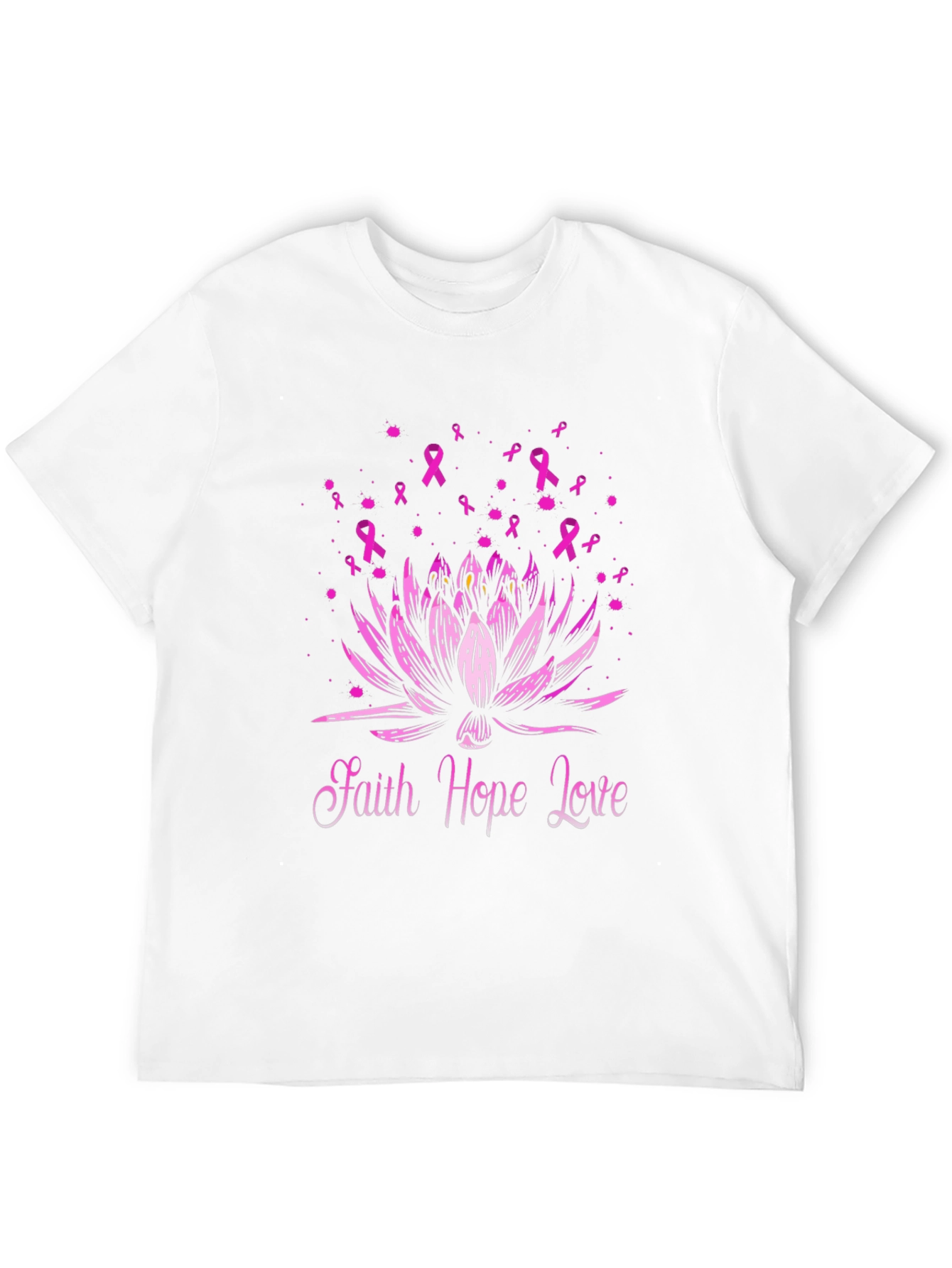 Faith Hope Love Breast Cancer Awareness T-Shirt