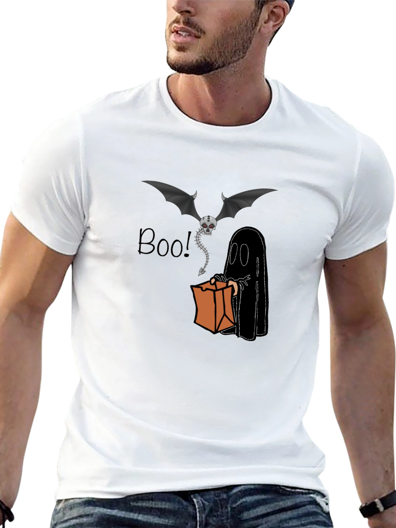 Boo Halloween Graphic Tee - Spooky Fun