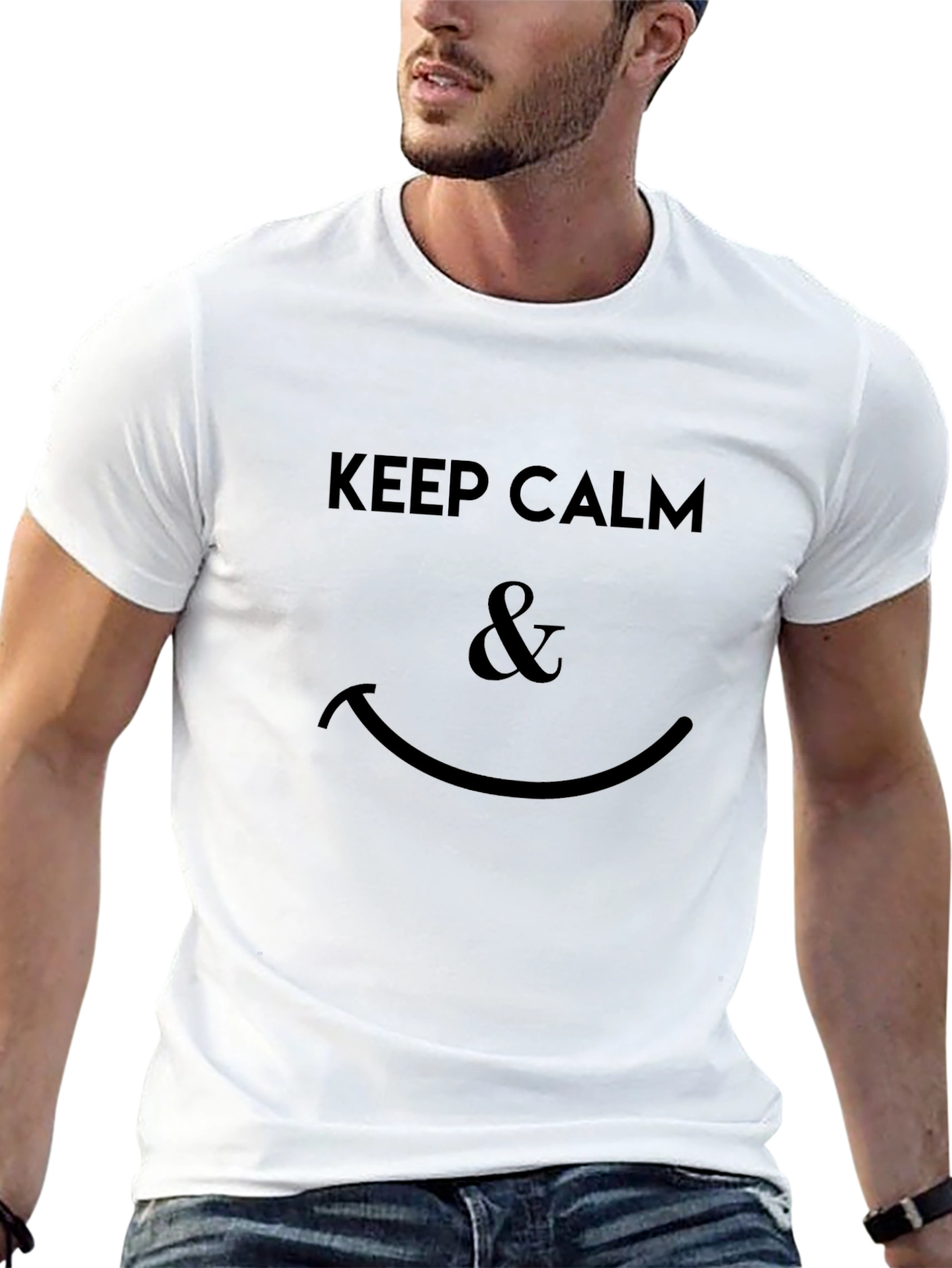 Keep Calm Graphic Tee - Black