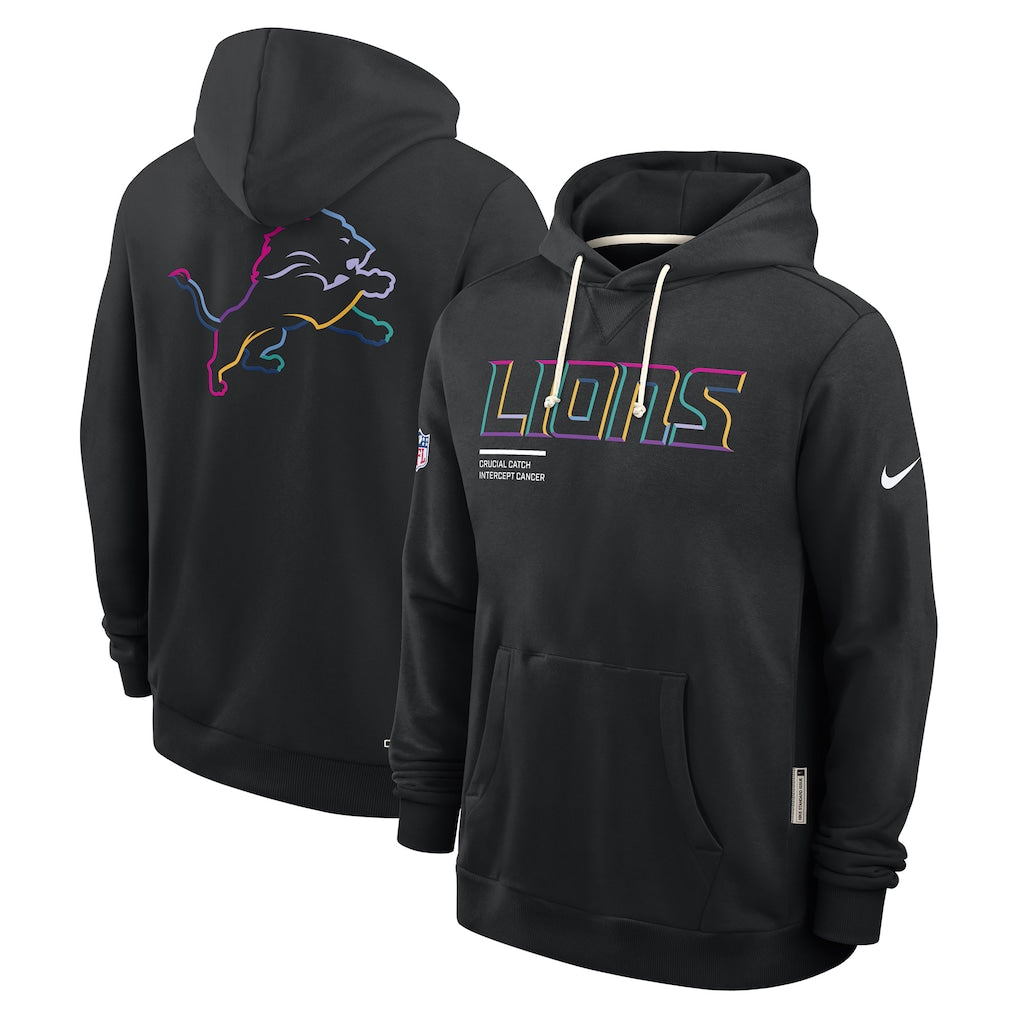 Men's New Orleans Saints Nike Black 2025 NFL Crucial Catch Sideline Standard Issue Dri-FIT Hoodie