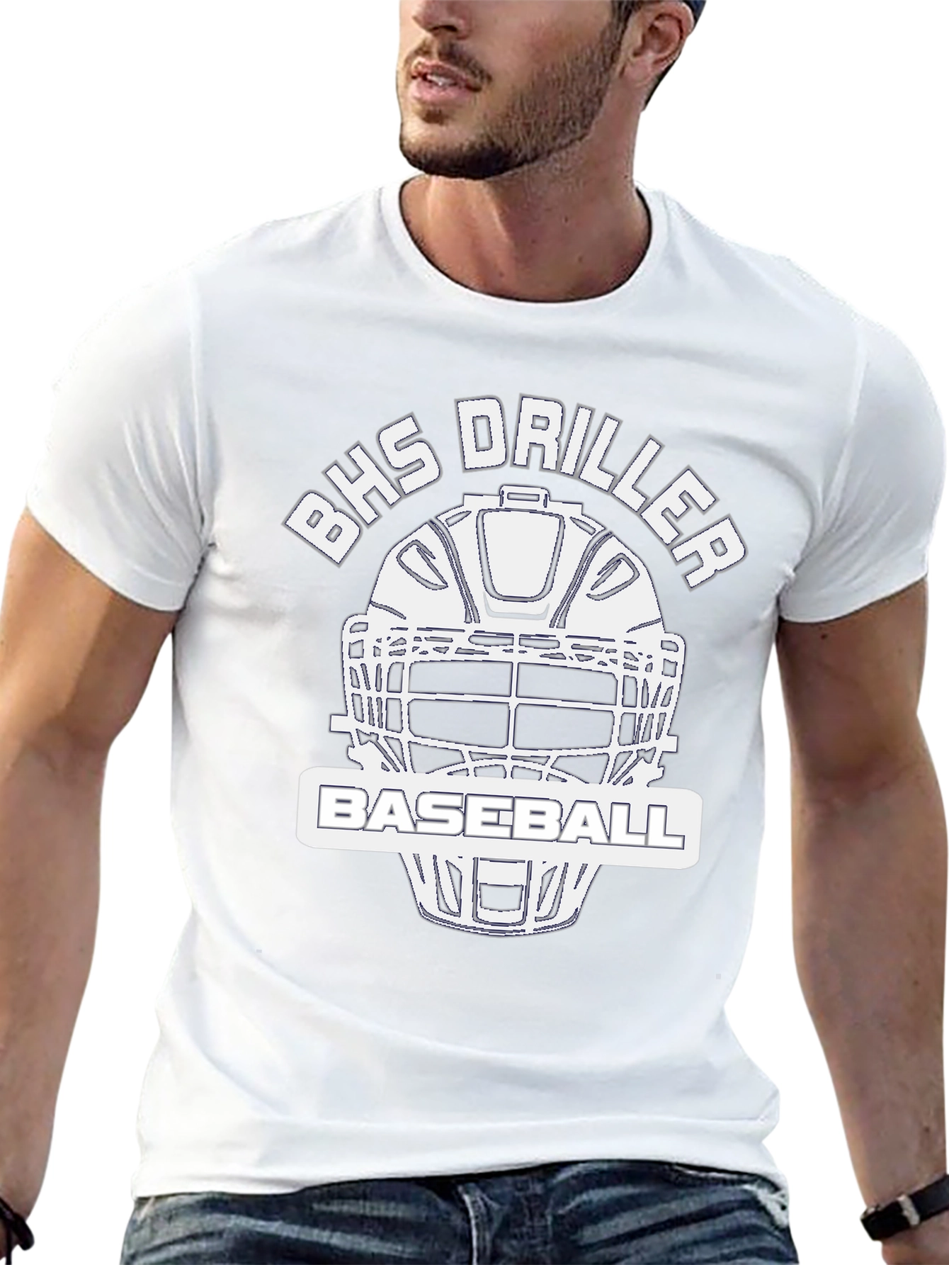 BHS Driller Baseball Black T-Shirt