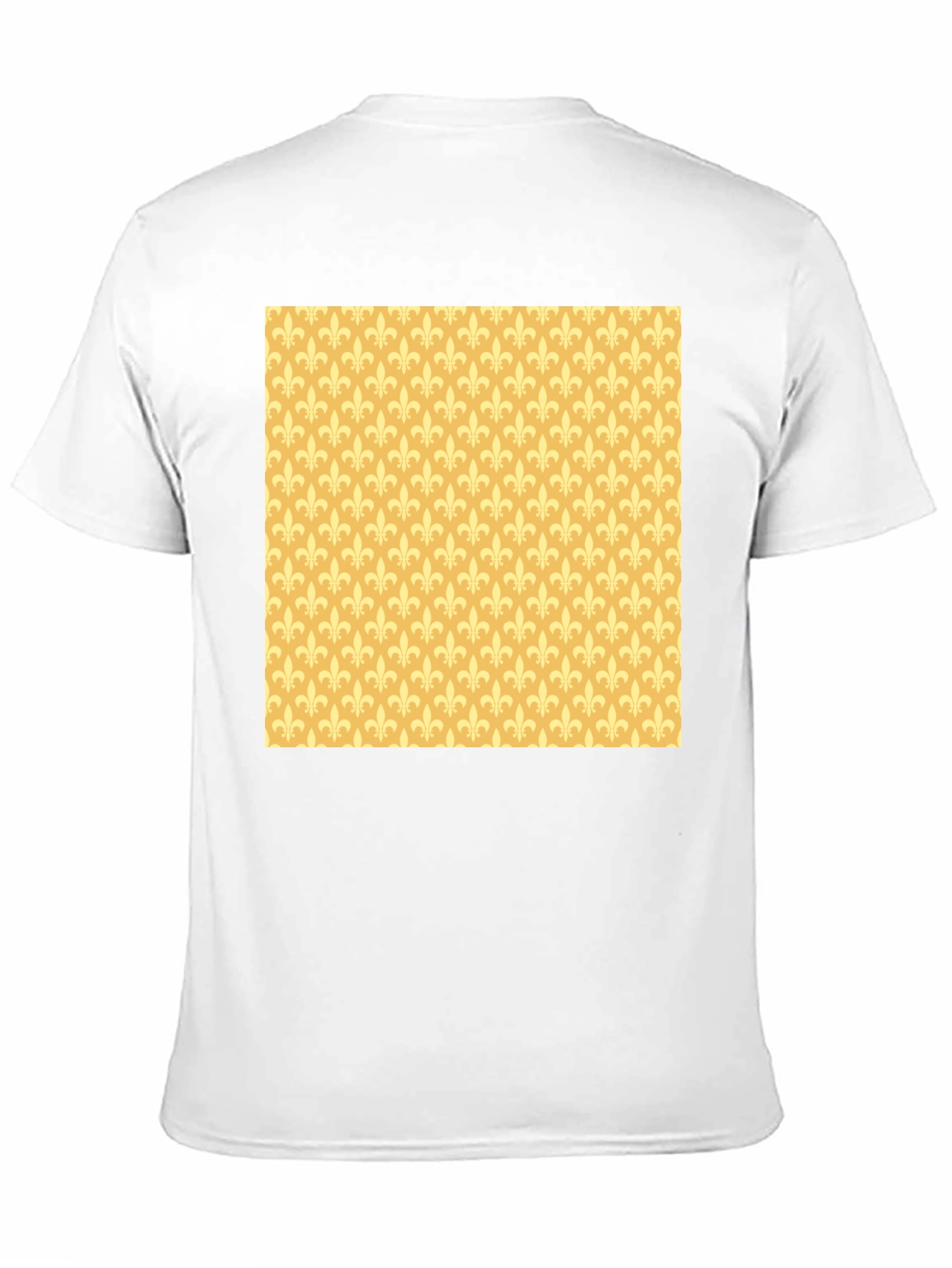 Fleur-de-Lis Pattern Tee - Stylish Casual Wear