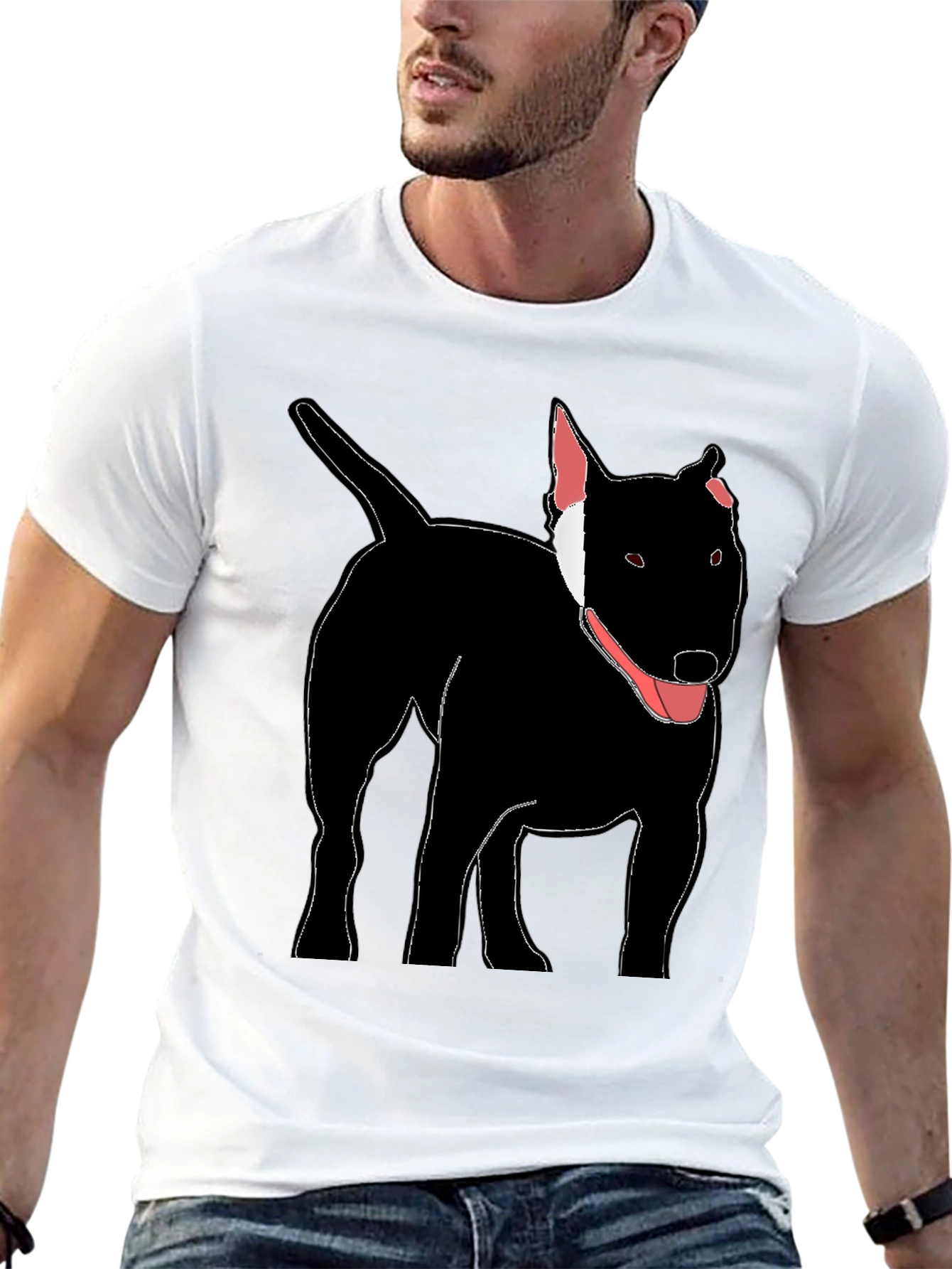Bull Terrier Graphic Tee - Cool Dog Design