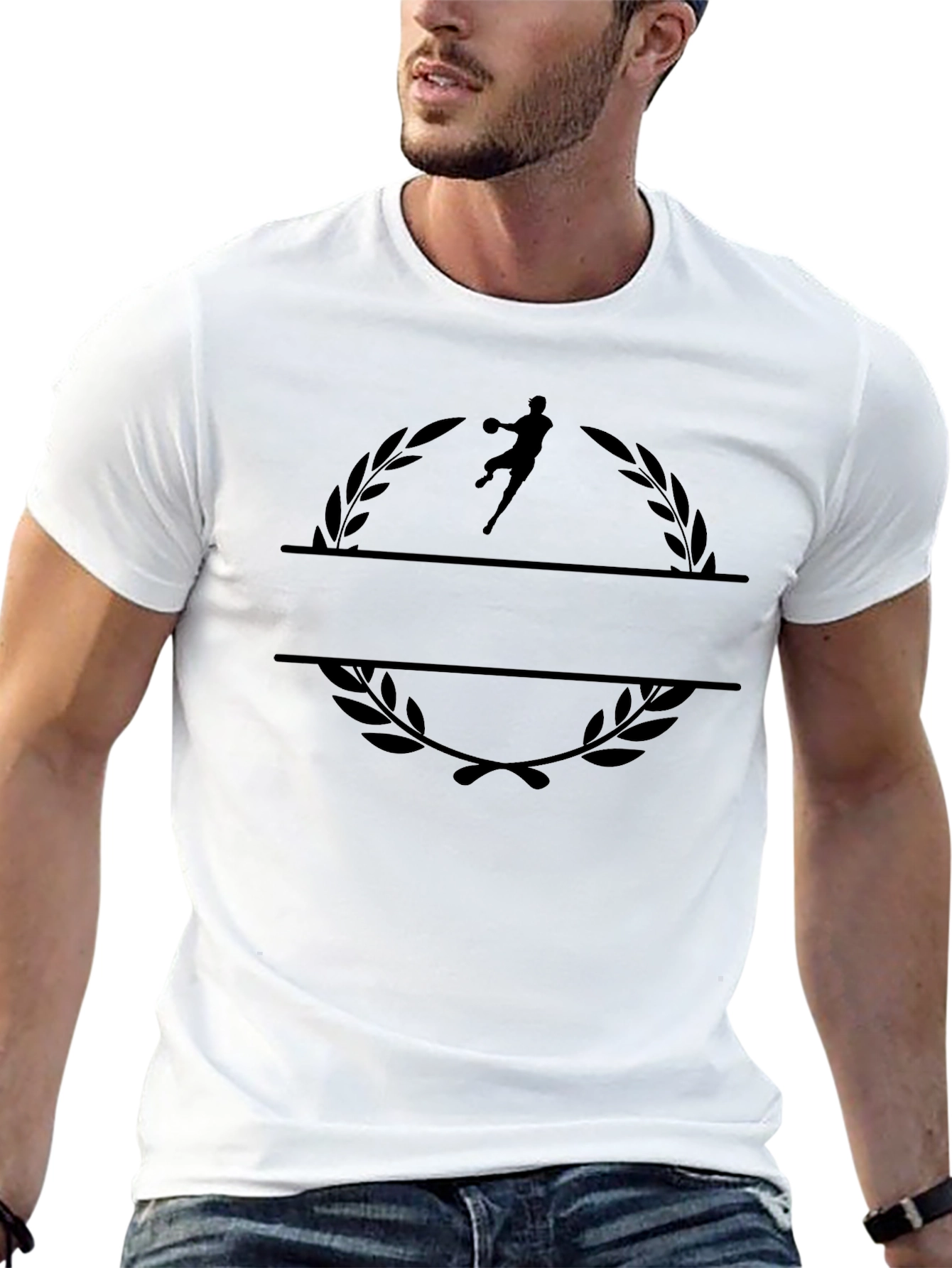 Handball Laurel Black T-Shirt