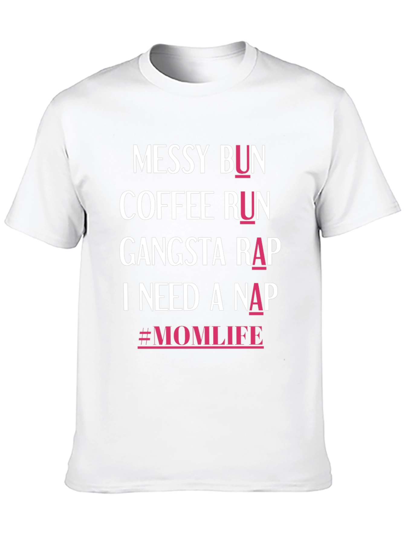 Messy Bun Coffee Run Mom Life T-Shirt