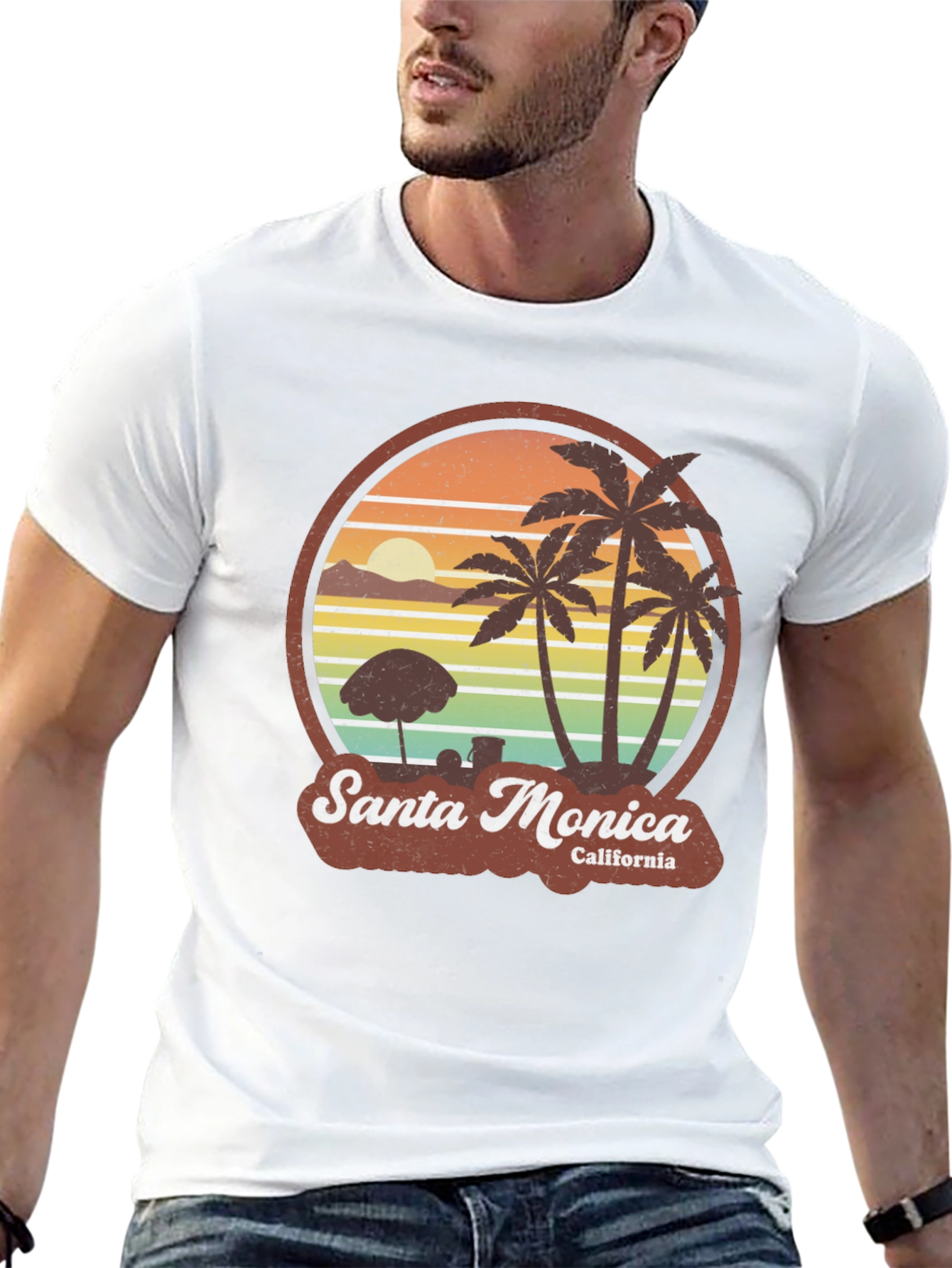 Santa Monica California Graphic T-Shirt