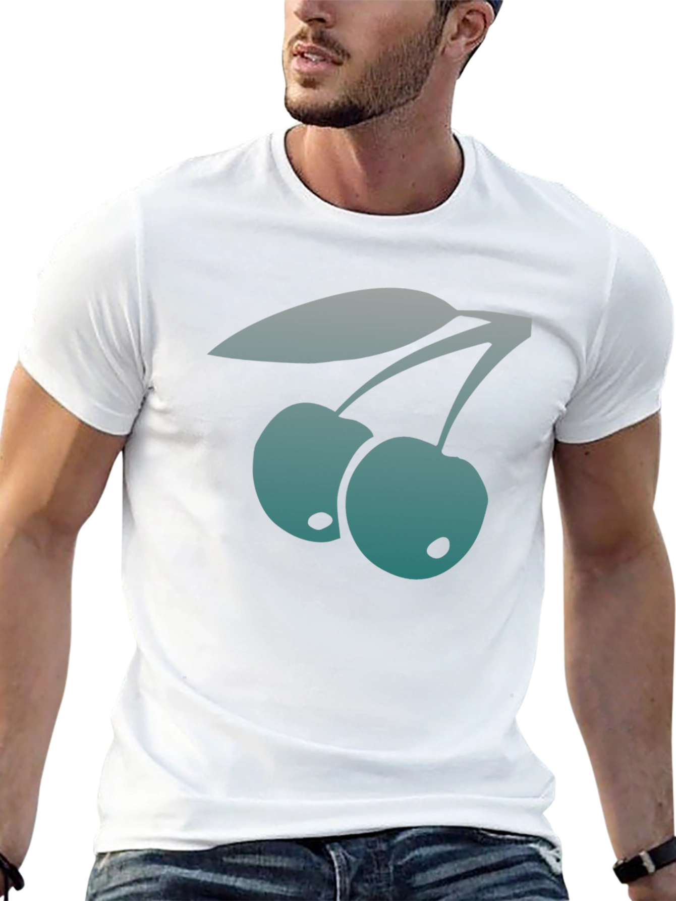 Trendy Cherry Graphic Tee - Stylish Black T-Shirt