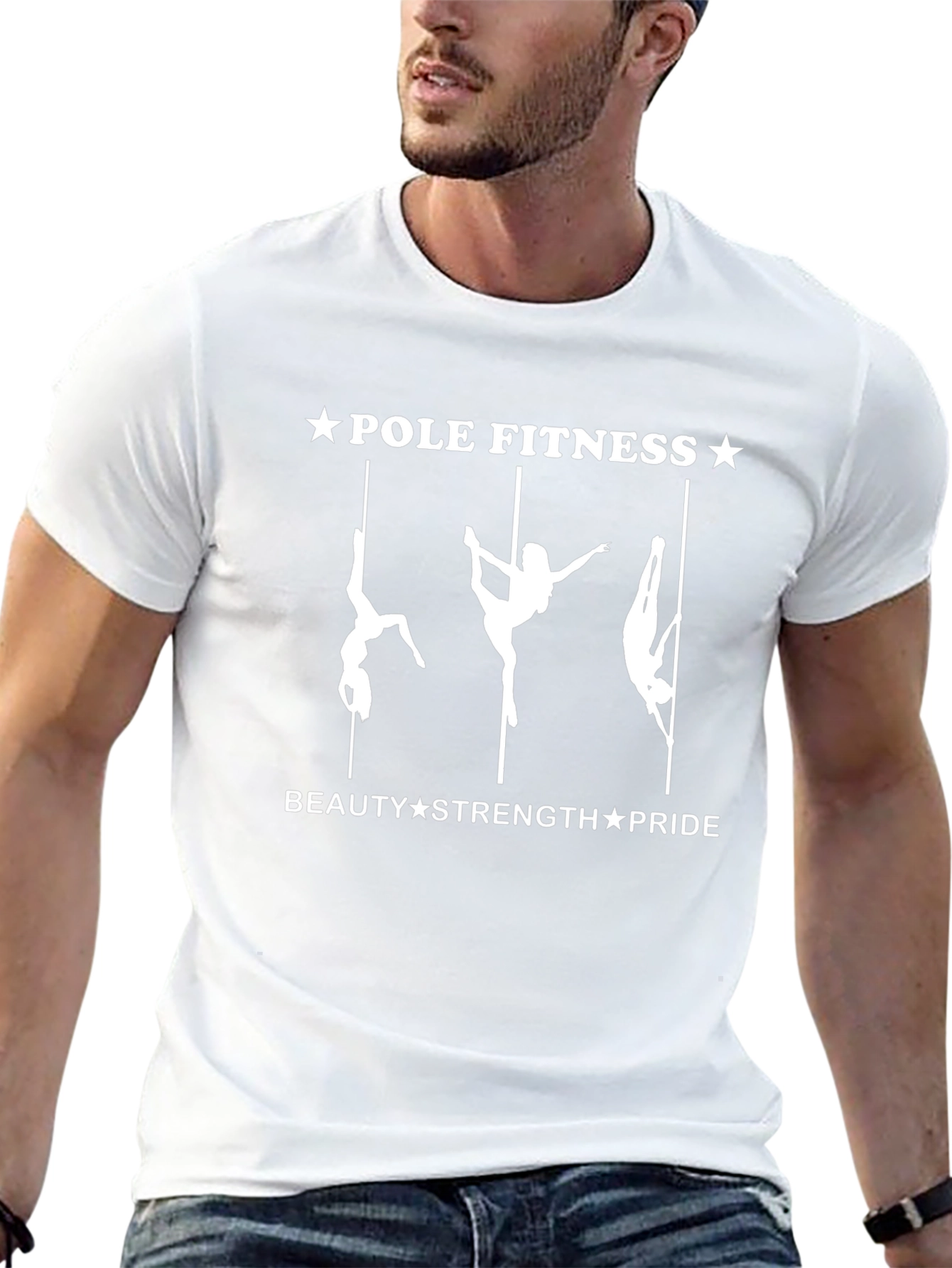 Pole Fitness Graphic Tee - Beauty Strength Pride