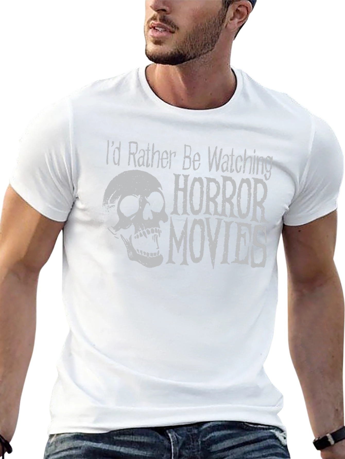Horror Movie Fan T-Shirt - Skull Design