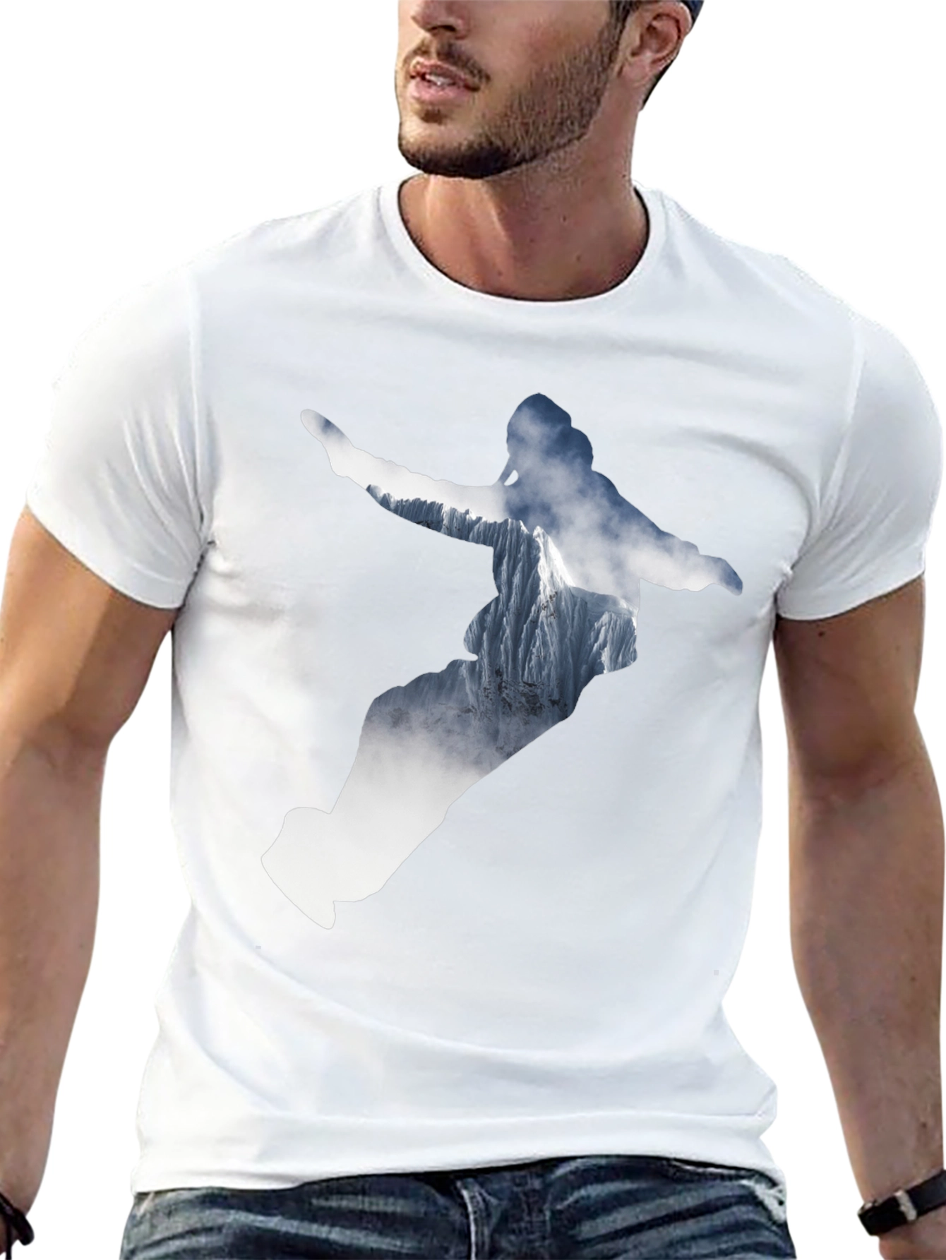 Mountain Rider Graphic Tee - Black Cotton Shirt