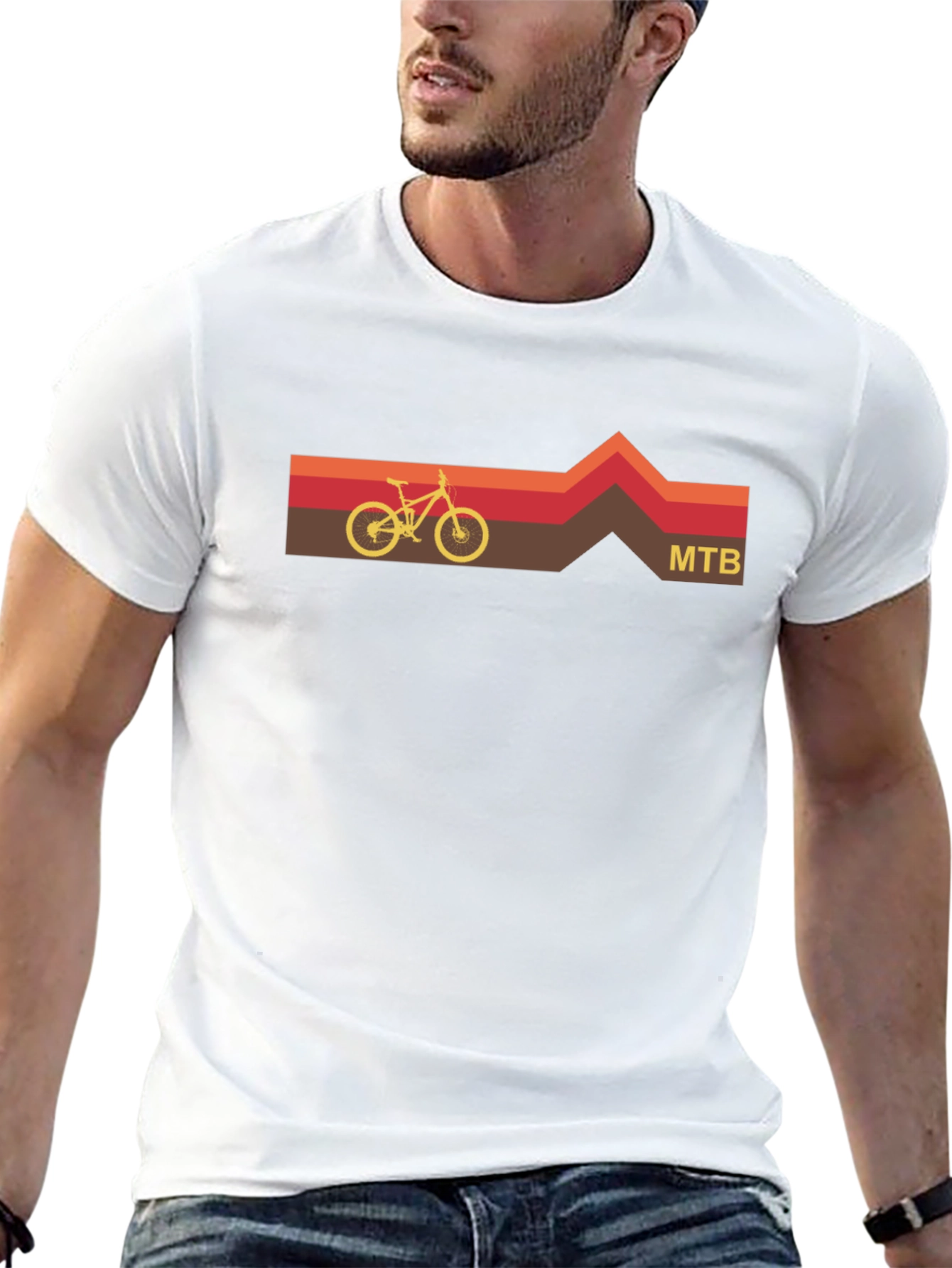 MTB Mountain Bike T-Shirt - Retro Style