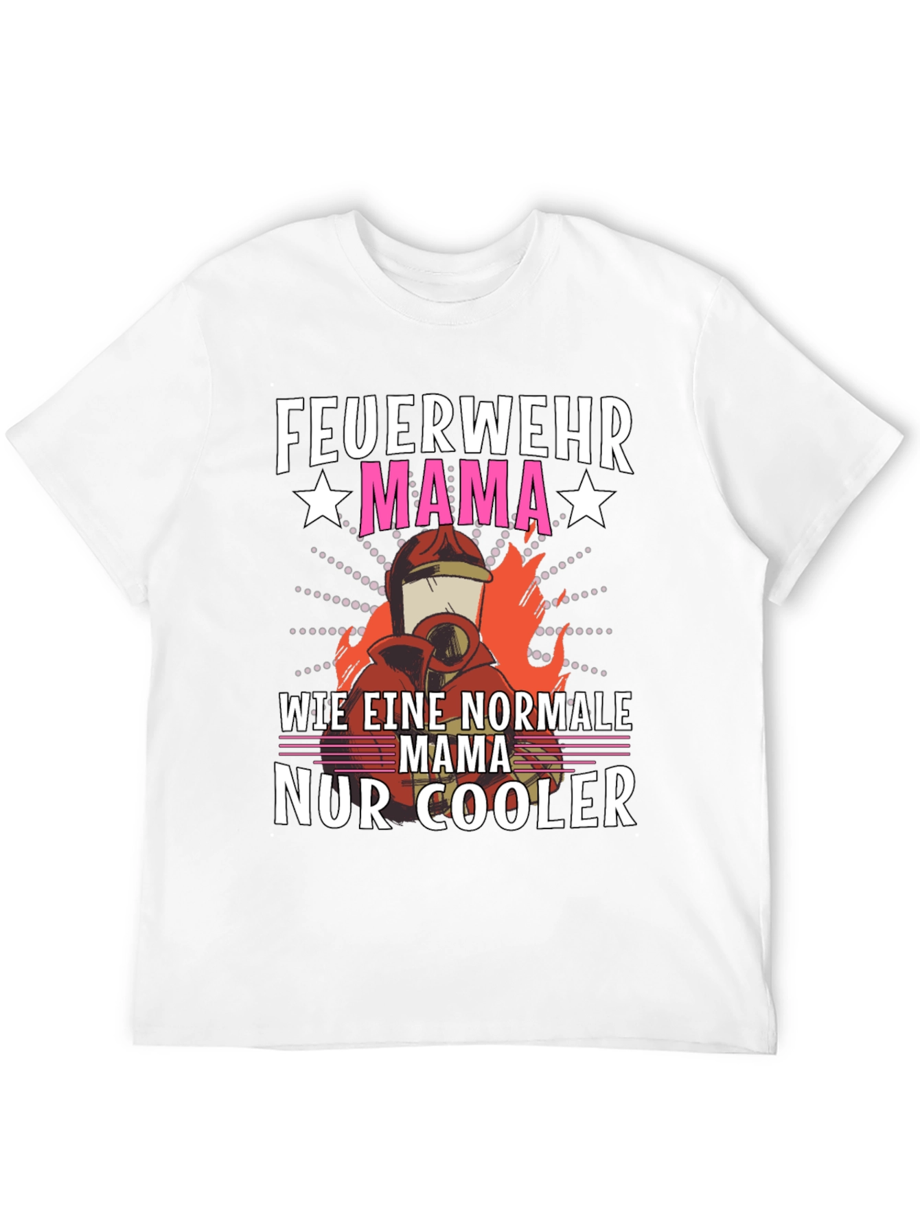 Feuerwehr Mama T-Shirt - Cool Firefighter Mom Tee
