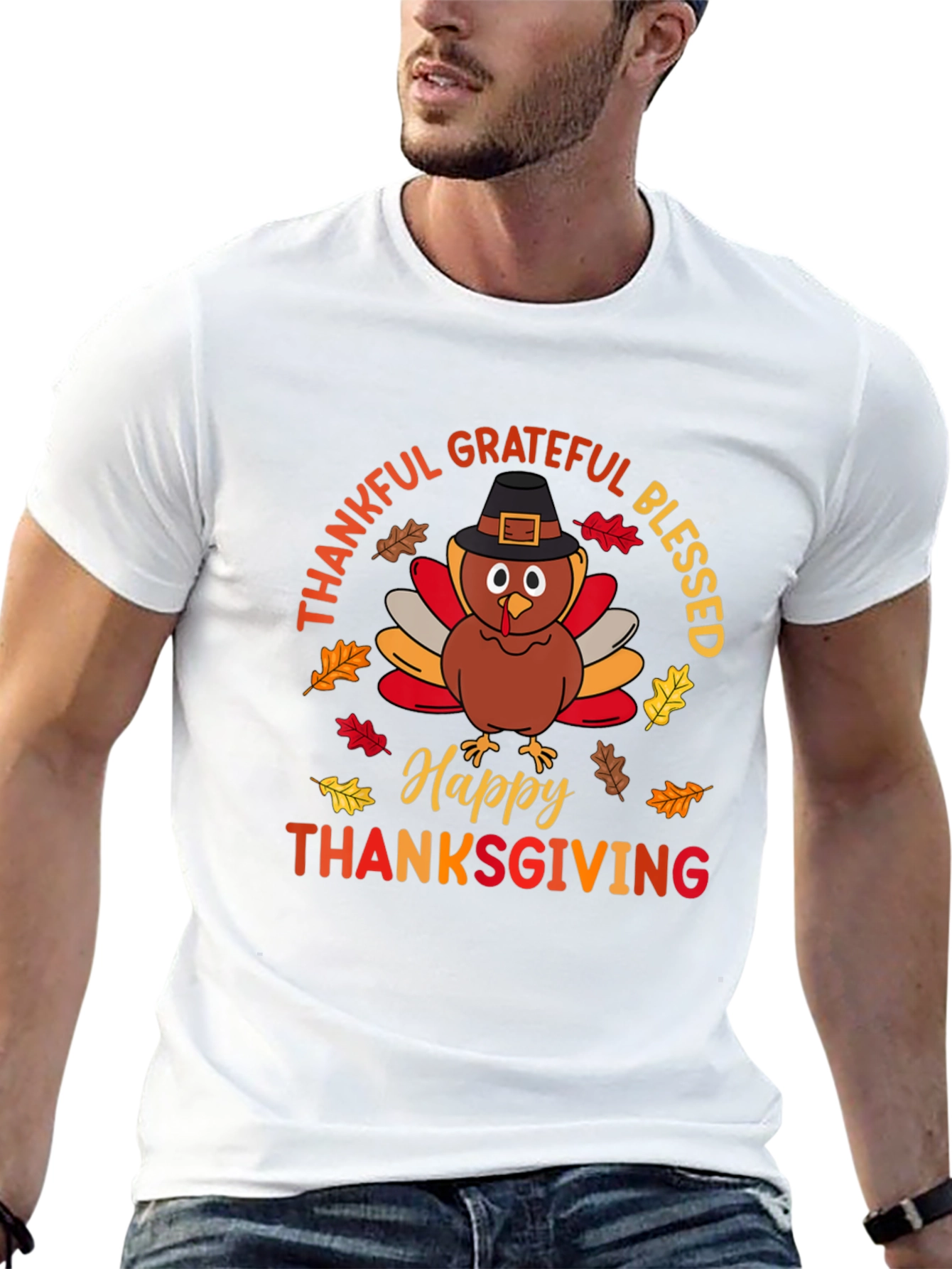 Thanksgiving Turkey Graphic T-Shirt