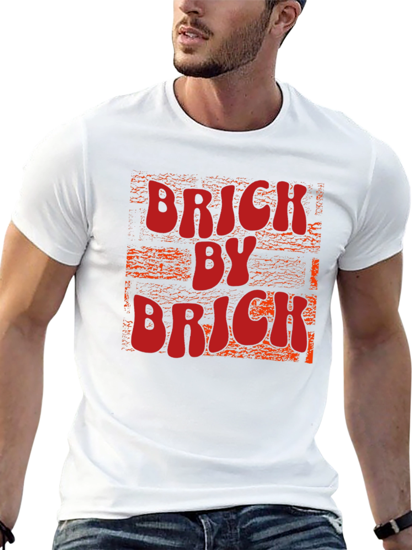 Brick By Brick Graphic Tee - Black