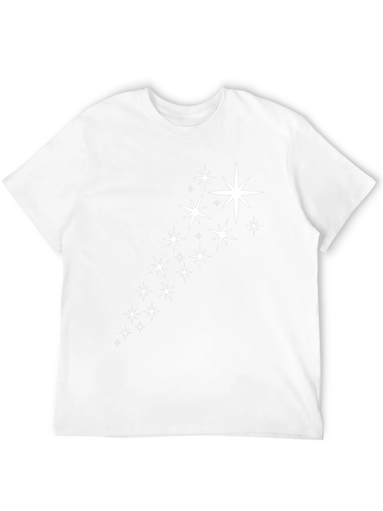 Stylish Black Tee with Starry Graphic Design