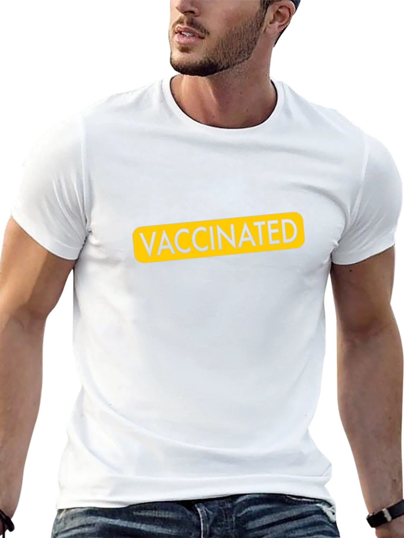 Vaccinated Graphic Tee - Black Unisex T-Shirt