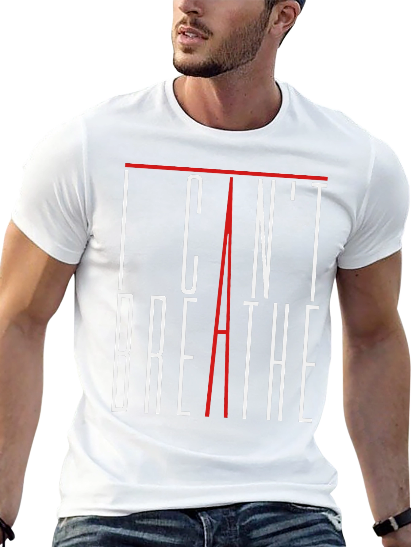 I Cant Breathe Graphic Tee - Statement T-Shirt