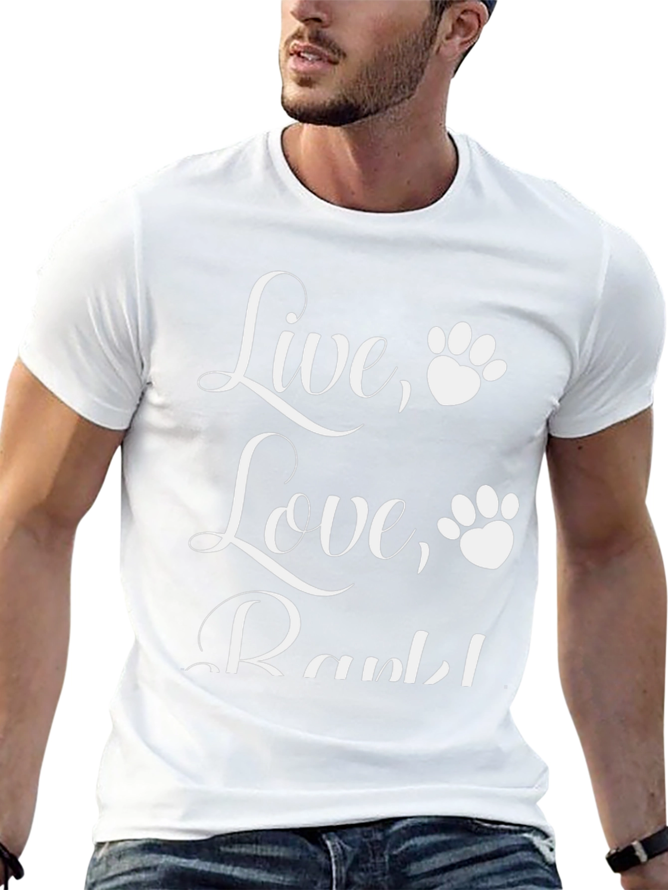 Live Love Bark! Mens Graphic Tee