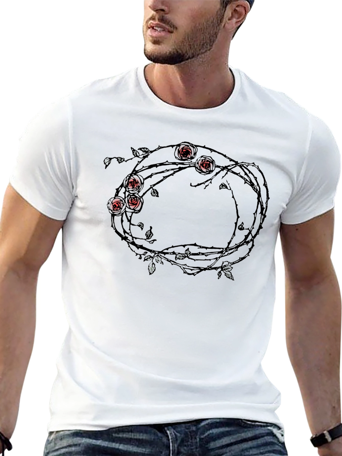 Rose Vine Graphic T-Shirt